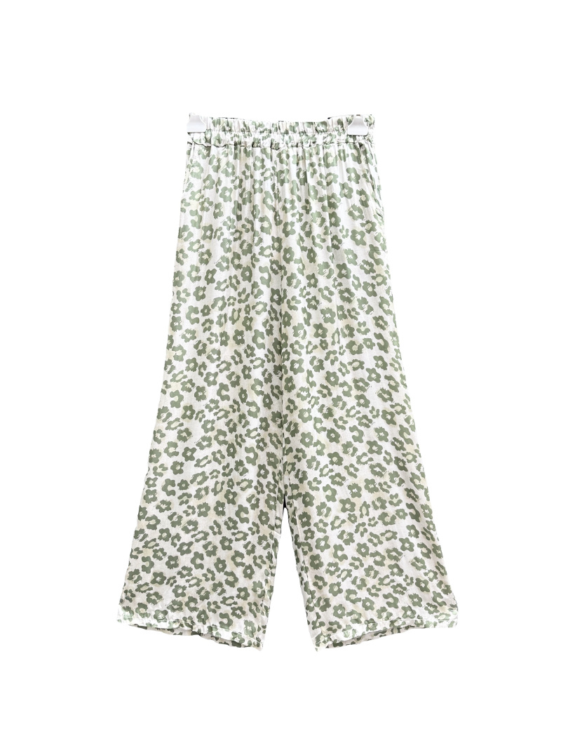 Wholesaler J&L - Leopard x flower pants in silk and viscose