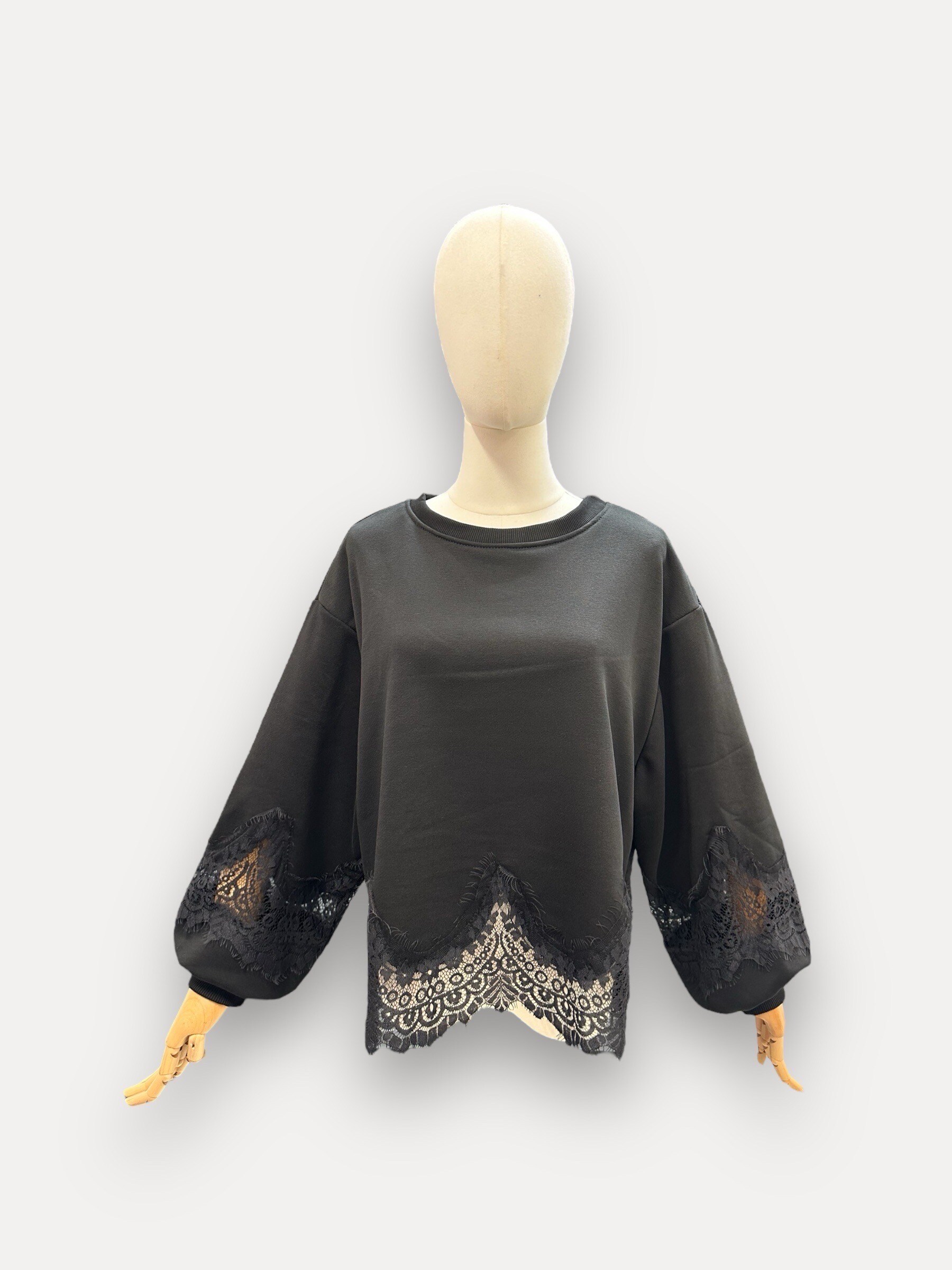 Grossiste J&L - Pull À Manches Longues À Dentelle