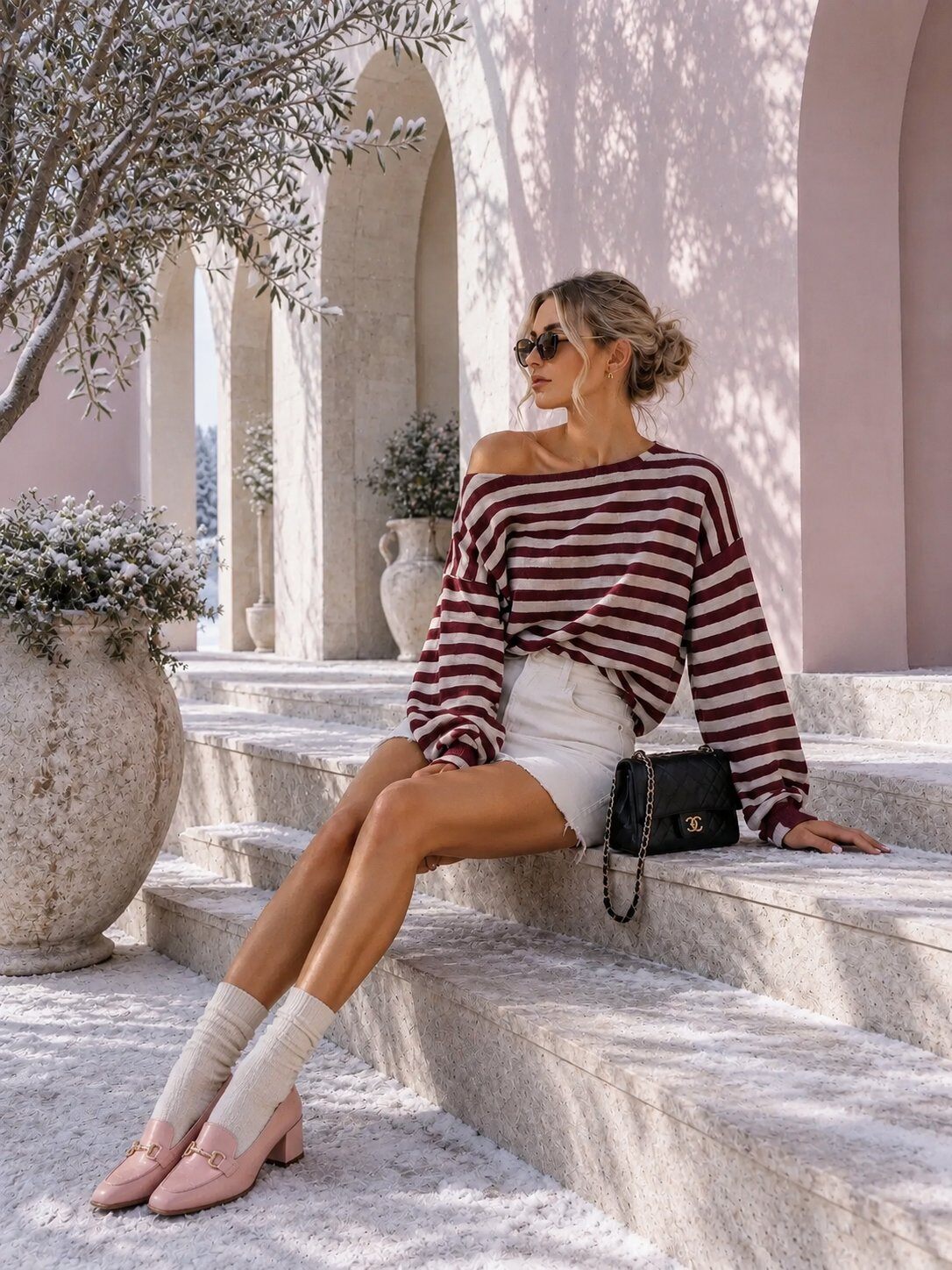 Grossiste J&L - Pull Rayure Marinière Et Col Bateau
