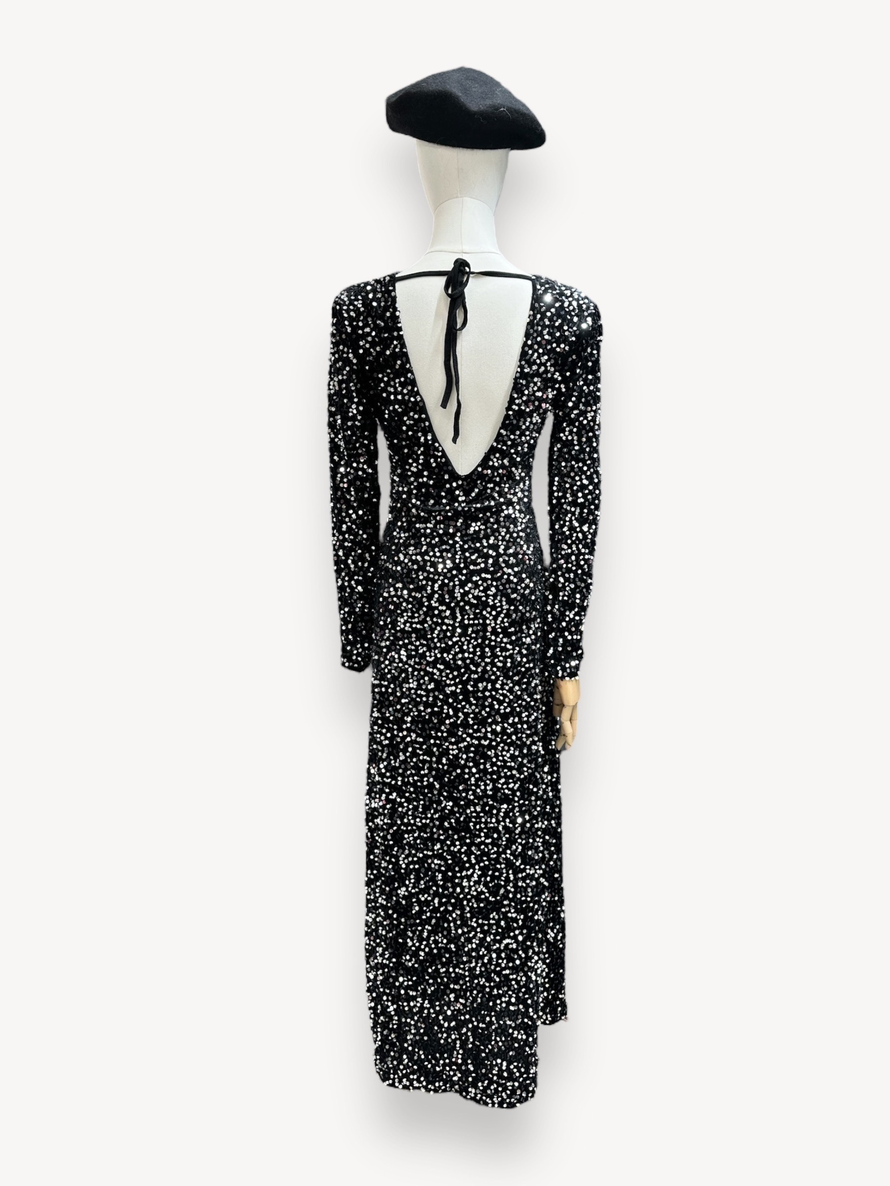 Wholesaler J&L - SONIA Maxi Sequin Velvet Backless Dress
