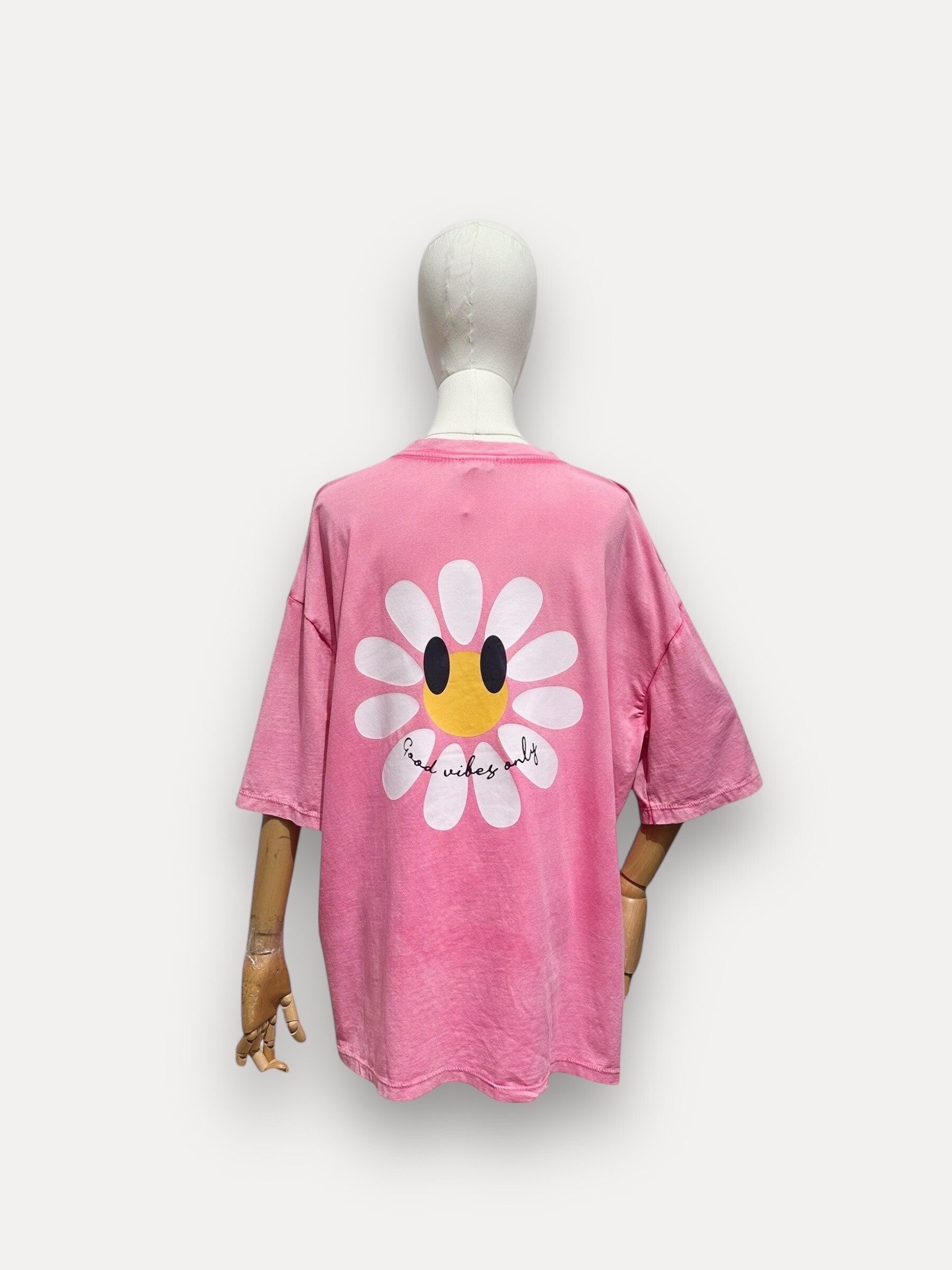 Wholesaler J&L - ONLY BOLD VIBES FLOWERS T-shirt with short sleeves