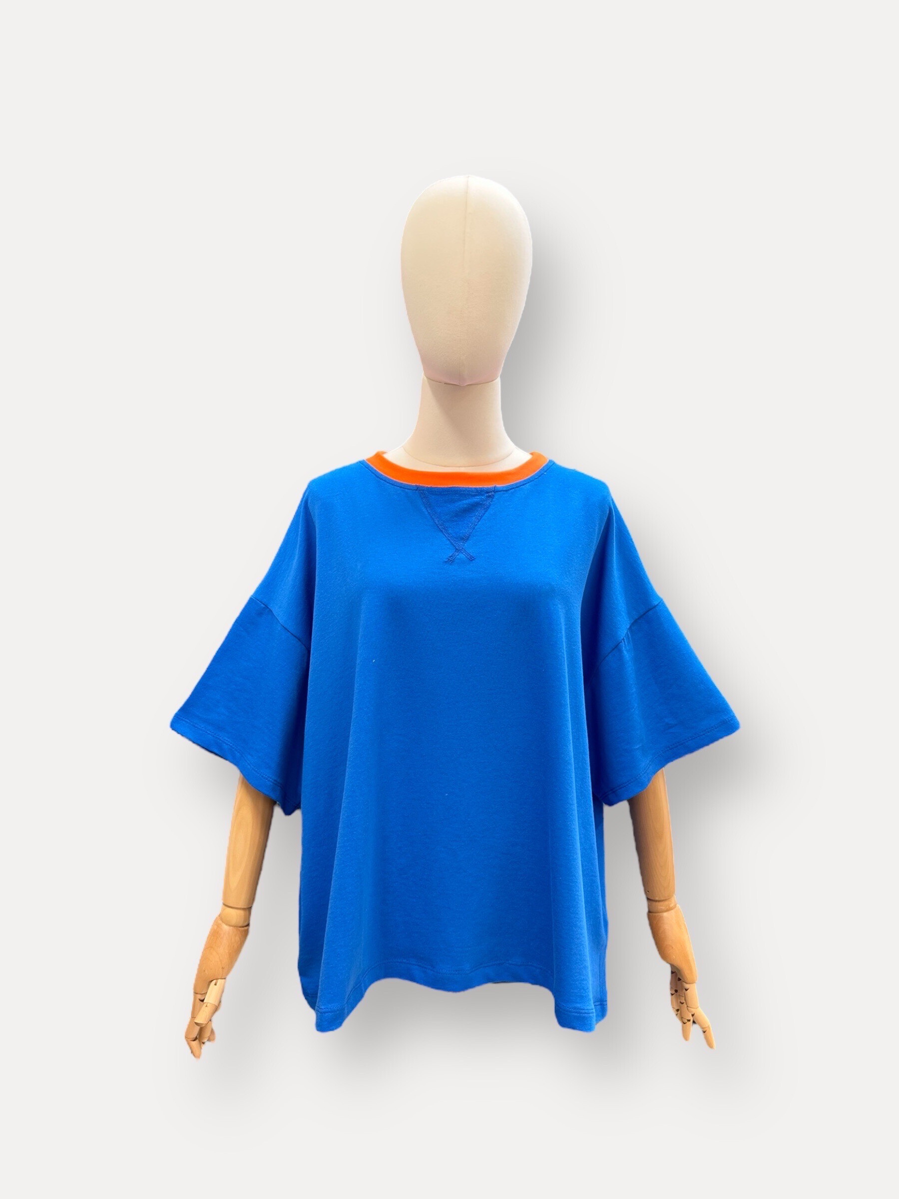 Mayorista J&L - Camiseta de Natalia con mangas cortas con escote de color fluorescente