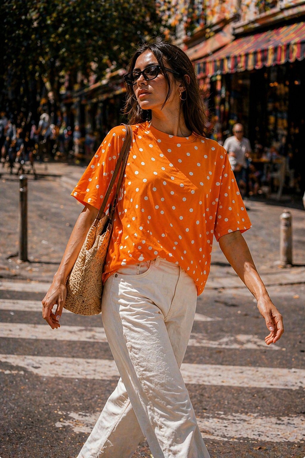 Grossista J&L - T-Shirt Oversize a Pois con Taglio Morbido