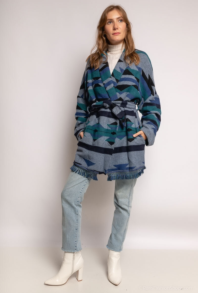 Grossiste J&L - Veste imprimée en maille