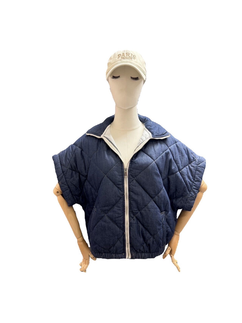Wholesaler J&L - Quilted Jean Short Sleeve Vest
