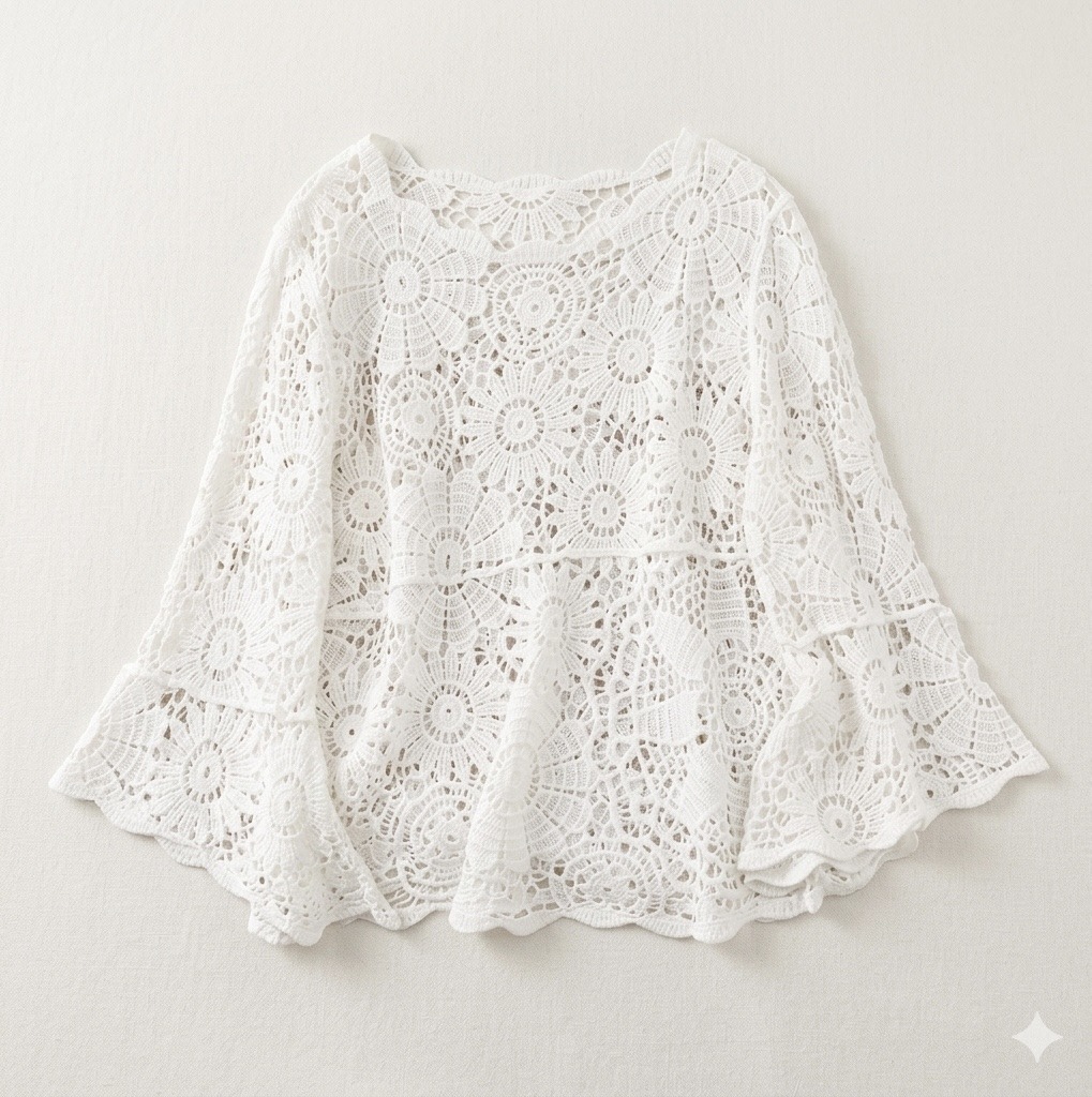 Wholesaler J MODA - Sun-kissed boho lace top