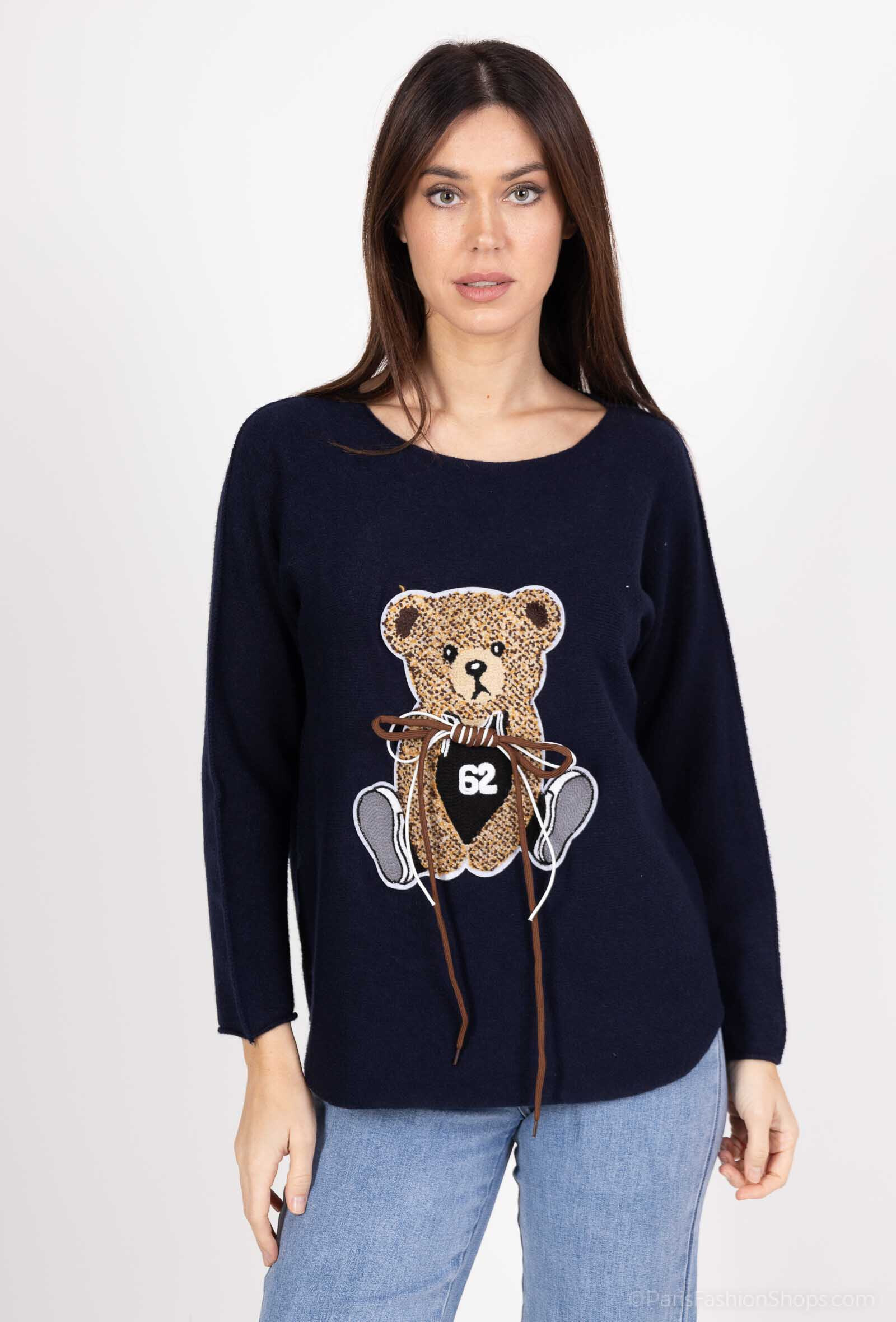 Wholesaler J & MY - Sweater With Bear Print