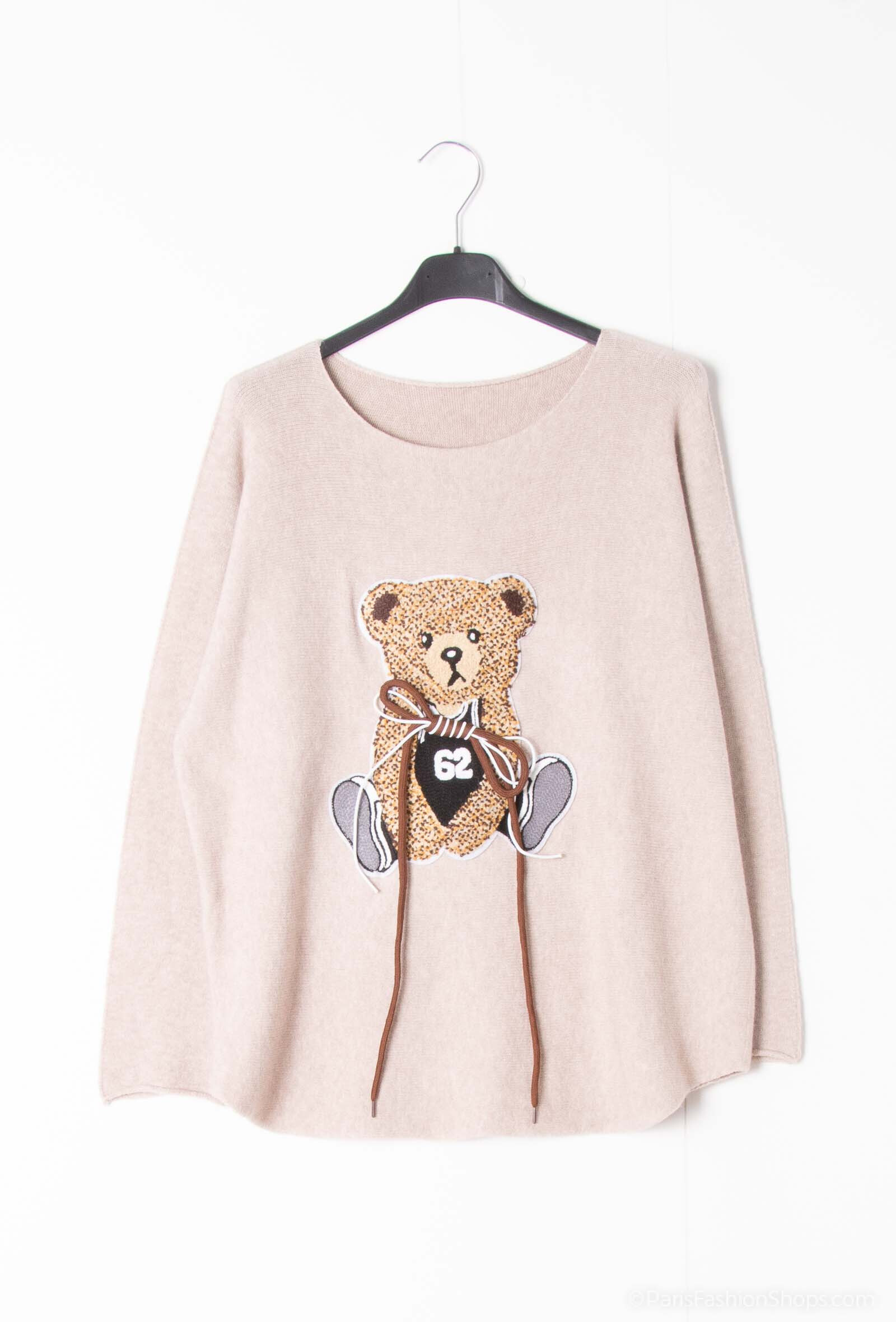 Wholesaler J & MY - Sweater With Bear Print