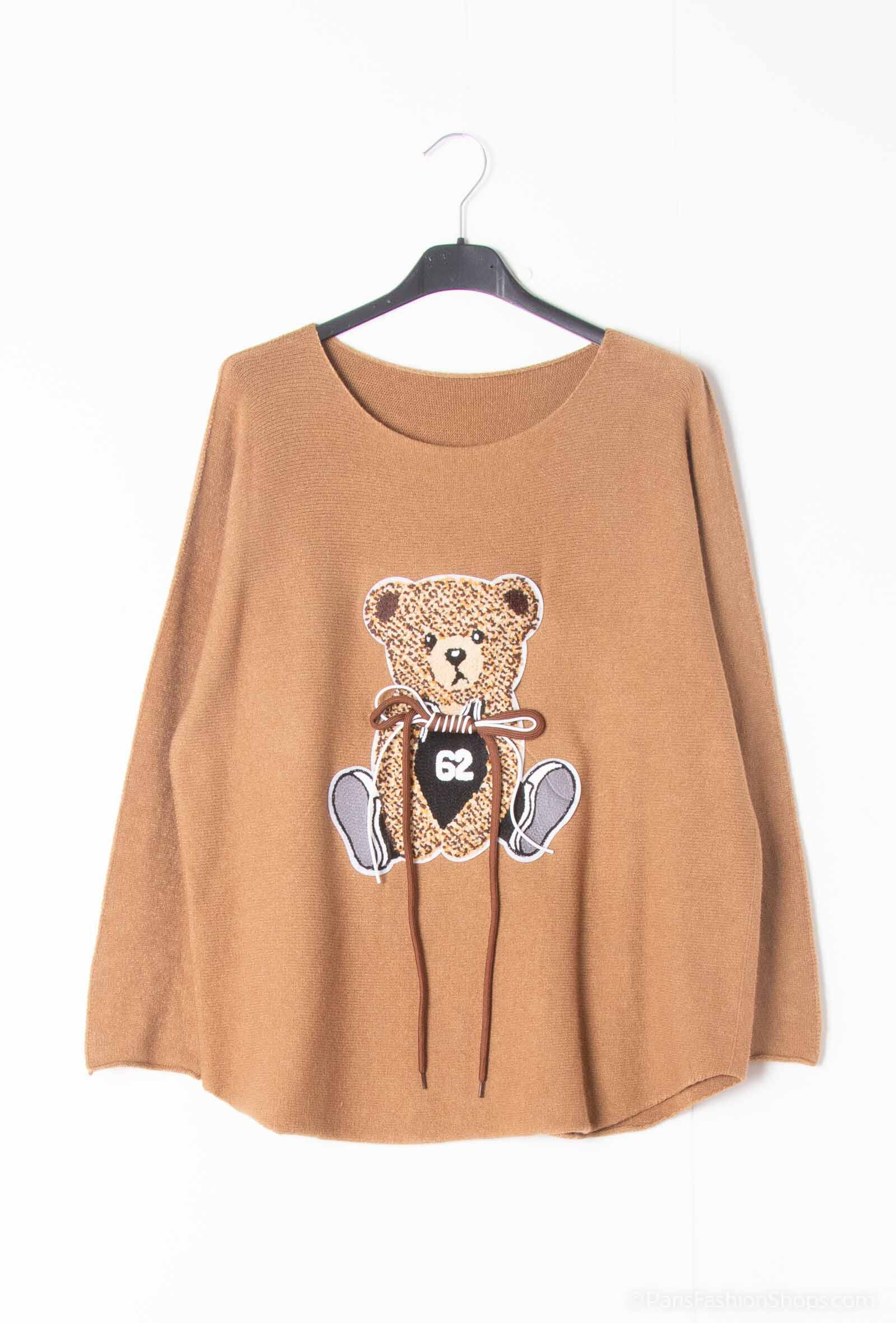 Wholesaler J & MY - Sweater With Bear Print