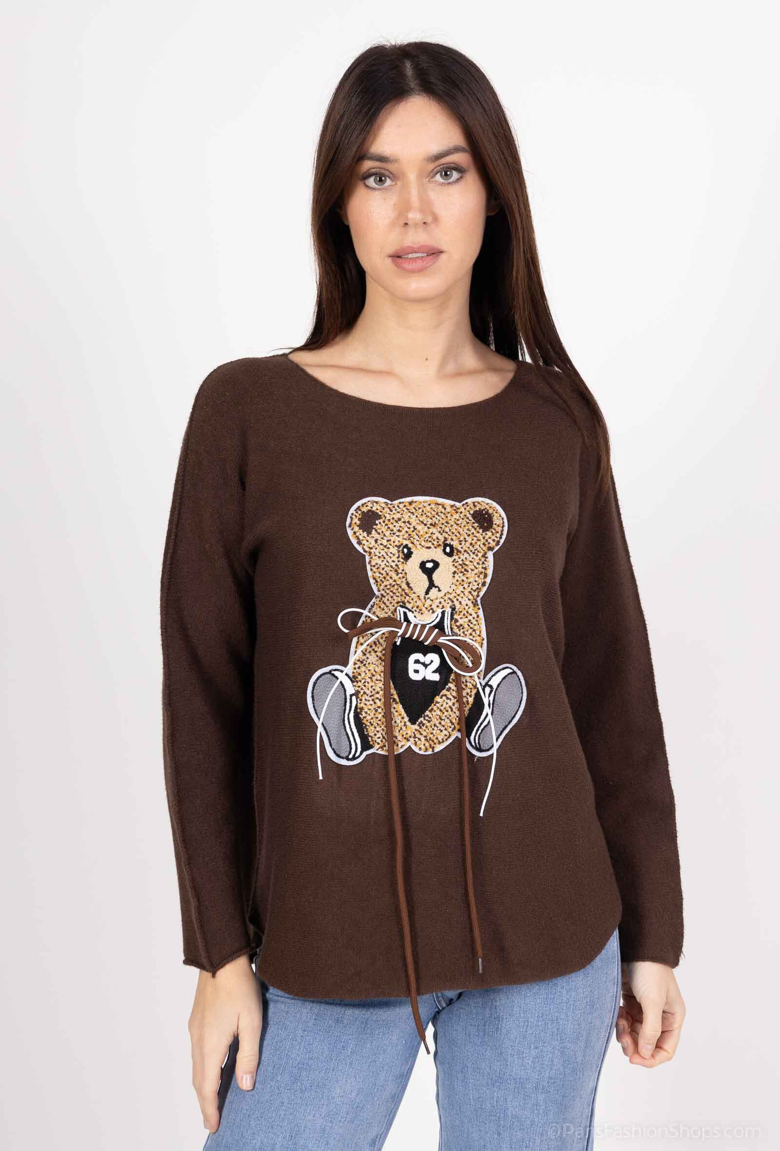 Wholesaler J & MY - Sweater With Bear Print