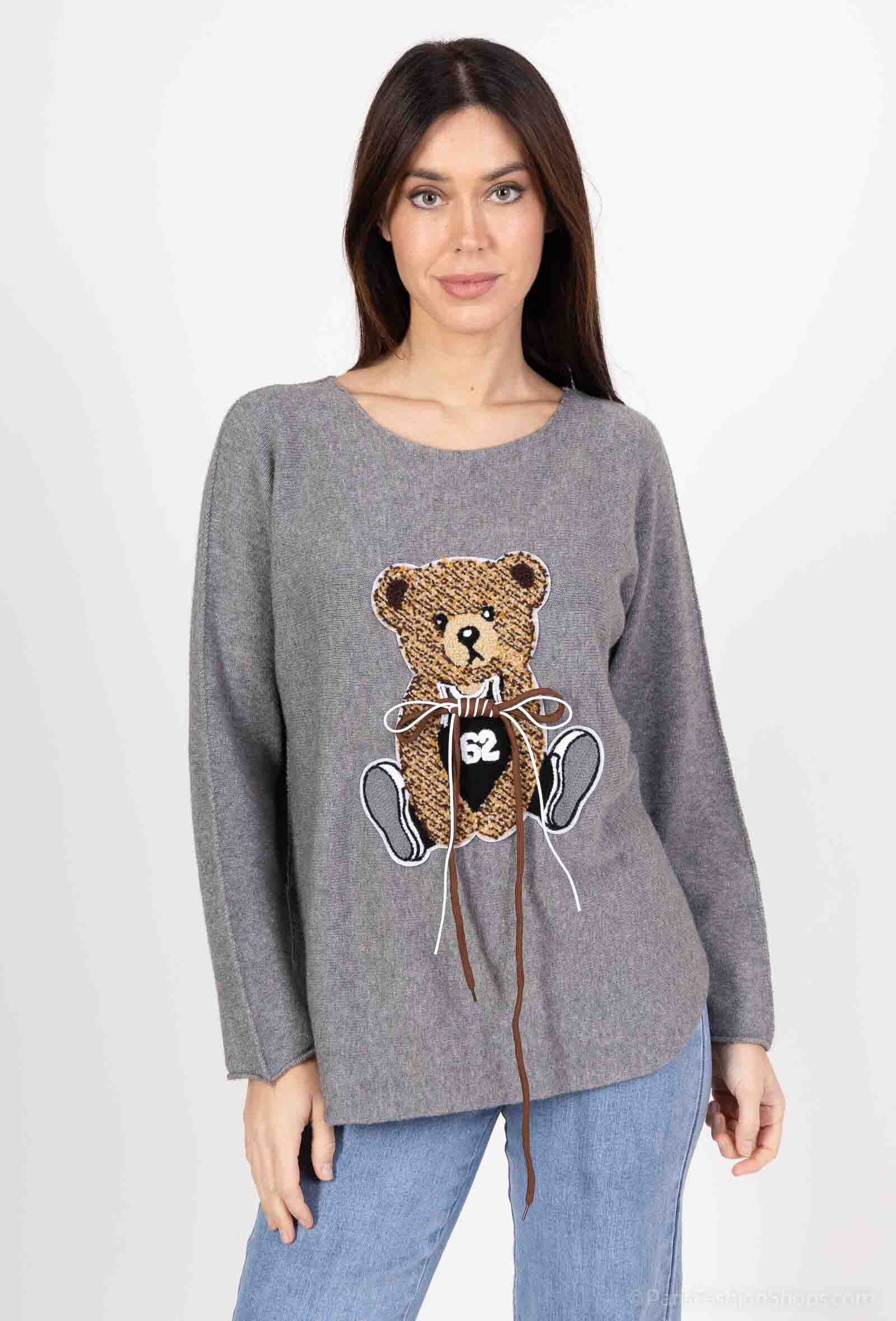 Wholesaler J & MY - Sweater With Bear Print