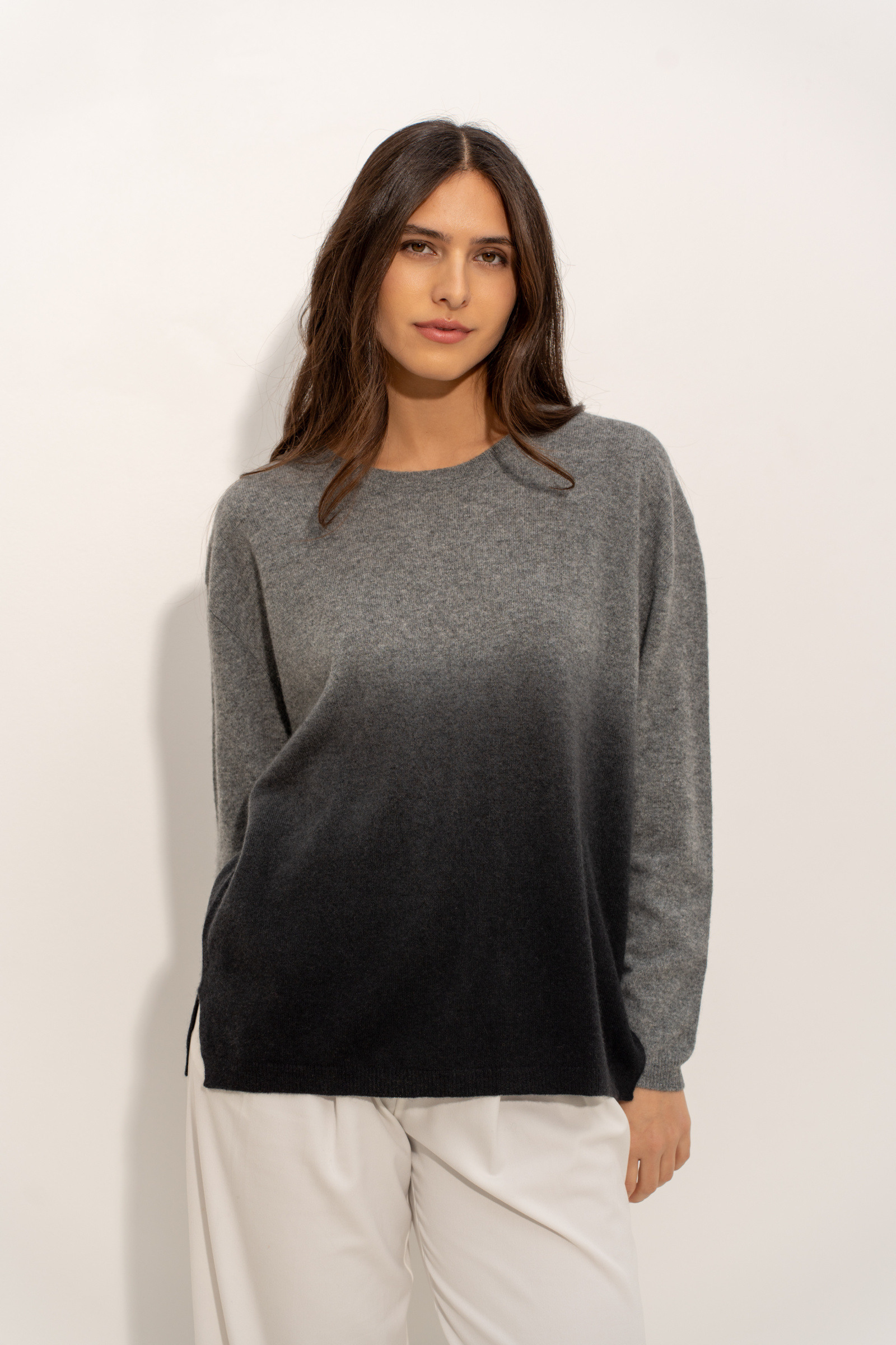 Grossiste jw.atelier - Pull 100% cachemire col rond tie and dye