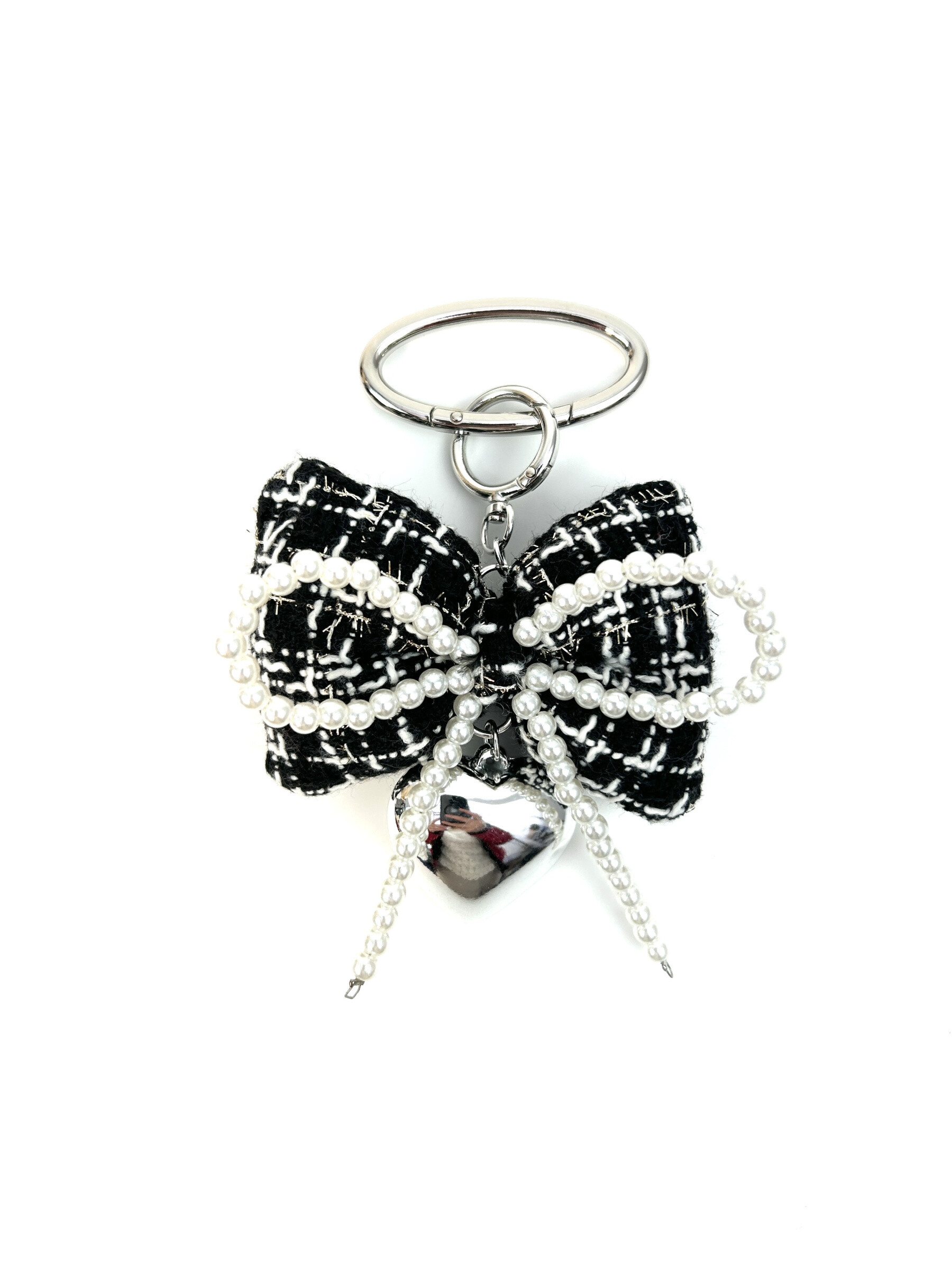 Wholesaler Jade&Clarisse - Grigri key holder Ultra cute bag floral cushion and pompoms
