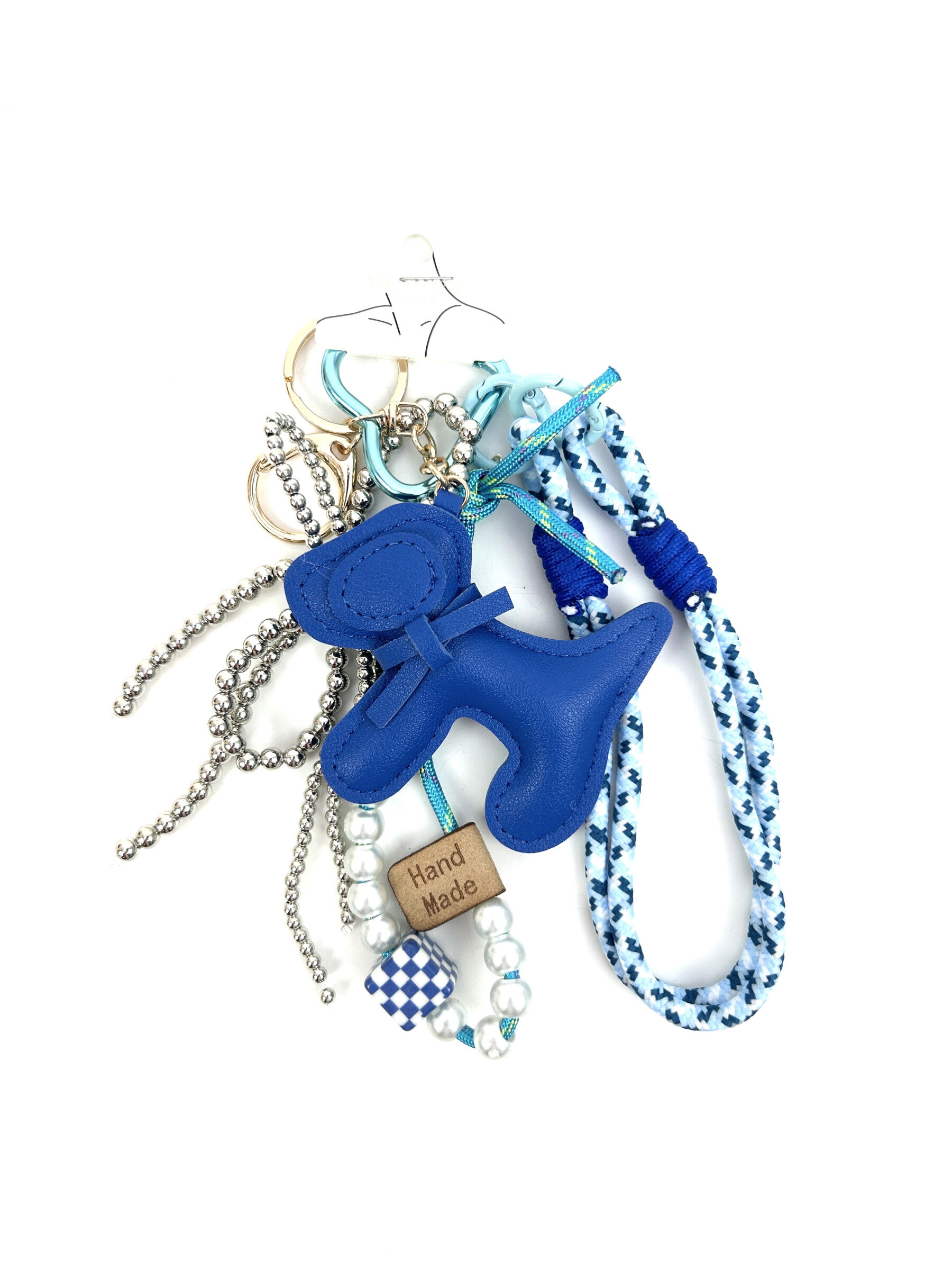 Wholesaler Jade&Clarisse - Grigri key holder Ultra cute bag floral cushion and pompoms