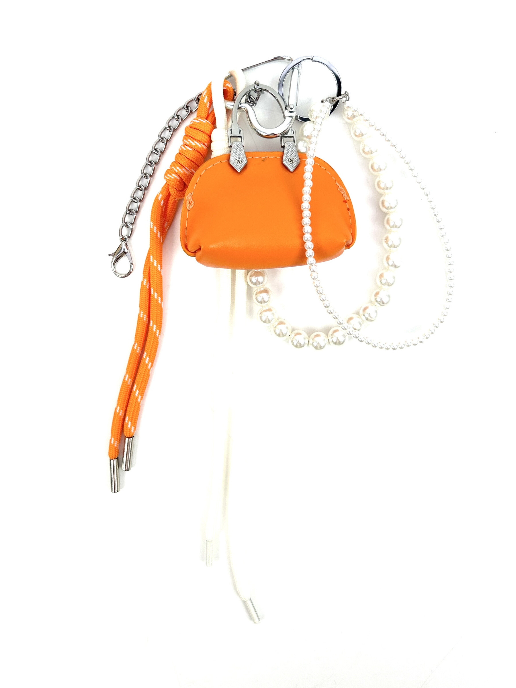 Wholesaler Jade&Clarisse - Grigri key holder Ultra cute bag floral cushion and pompoms