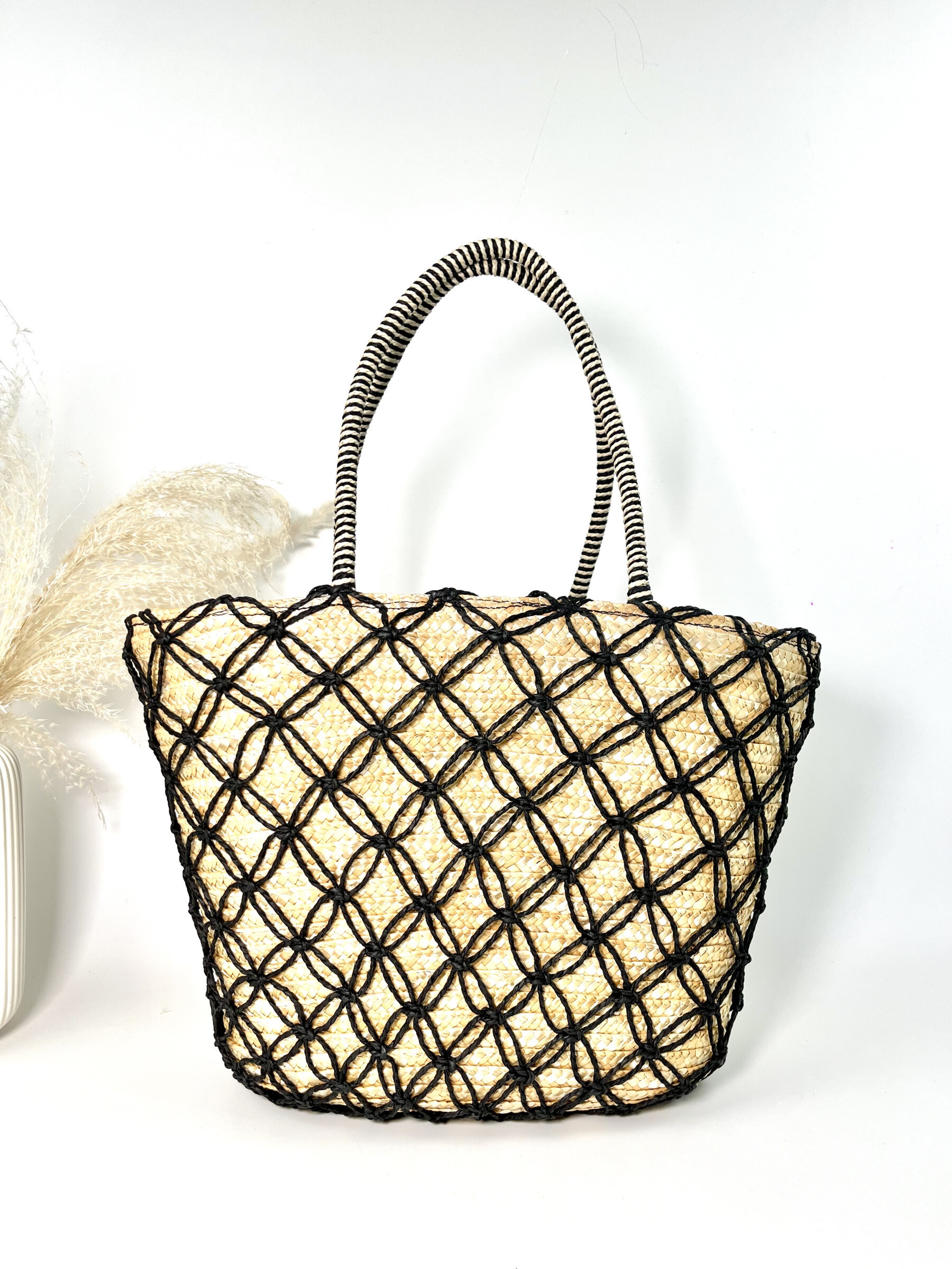 Wholesaler Jade&Clarisse - Large Bohemian woven paper shopping bag