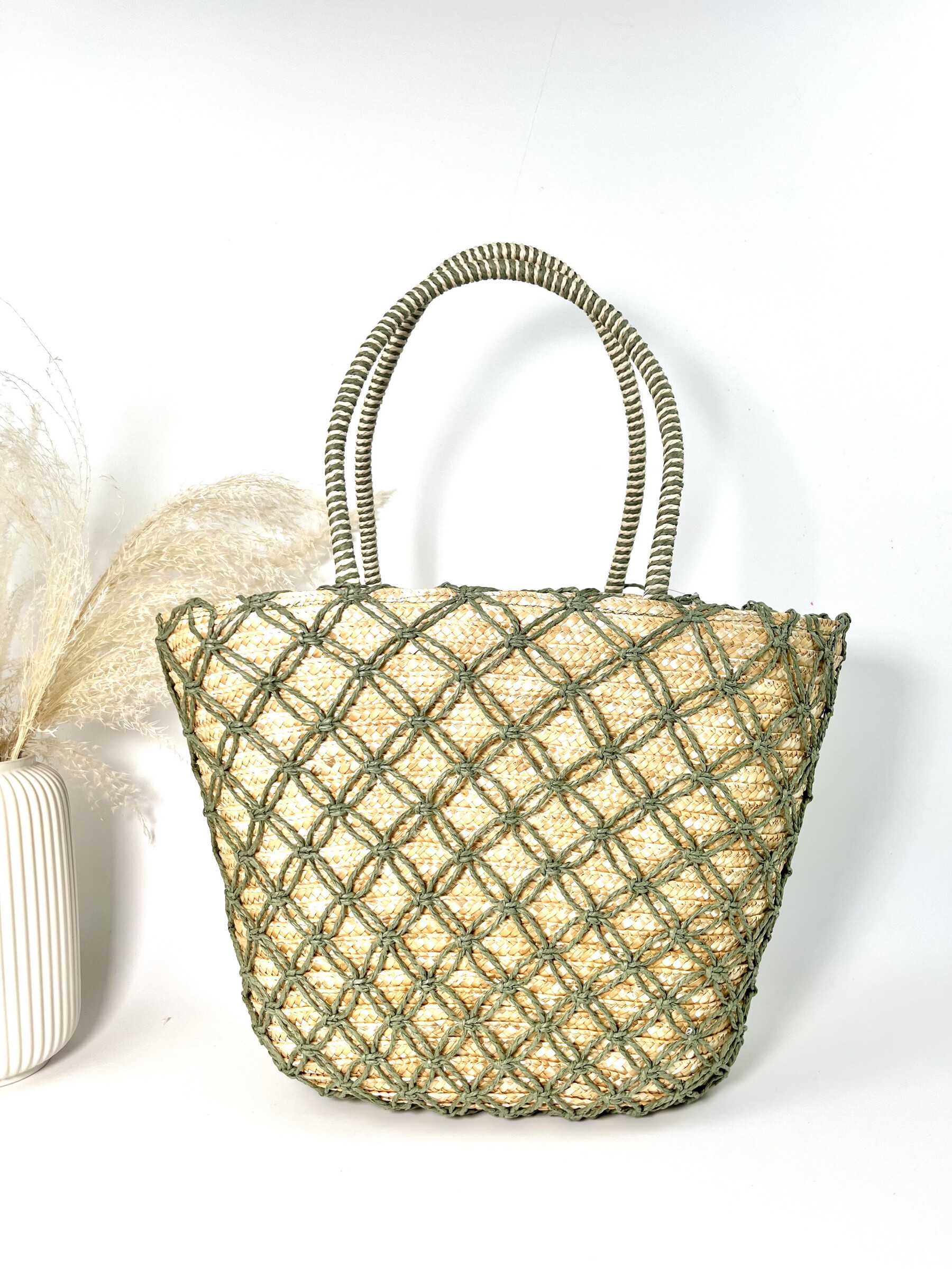 Wholesaler Jade&Clarisse - Large Bohemian woven paper shopping bag