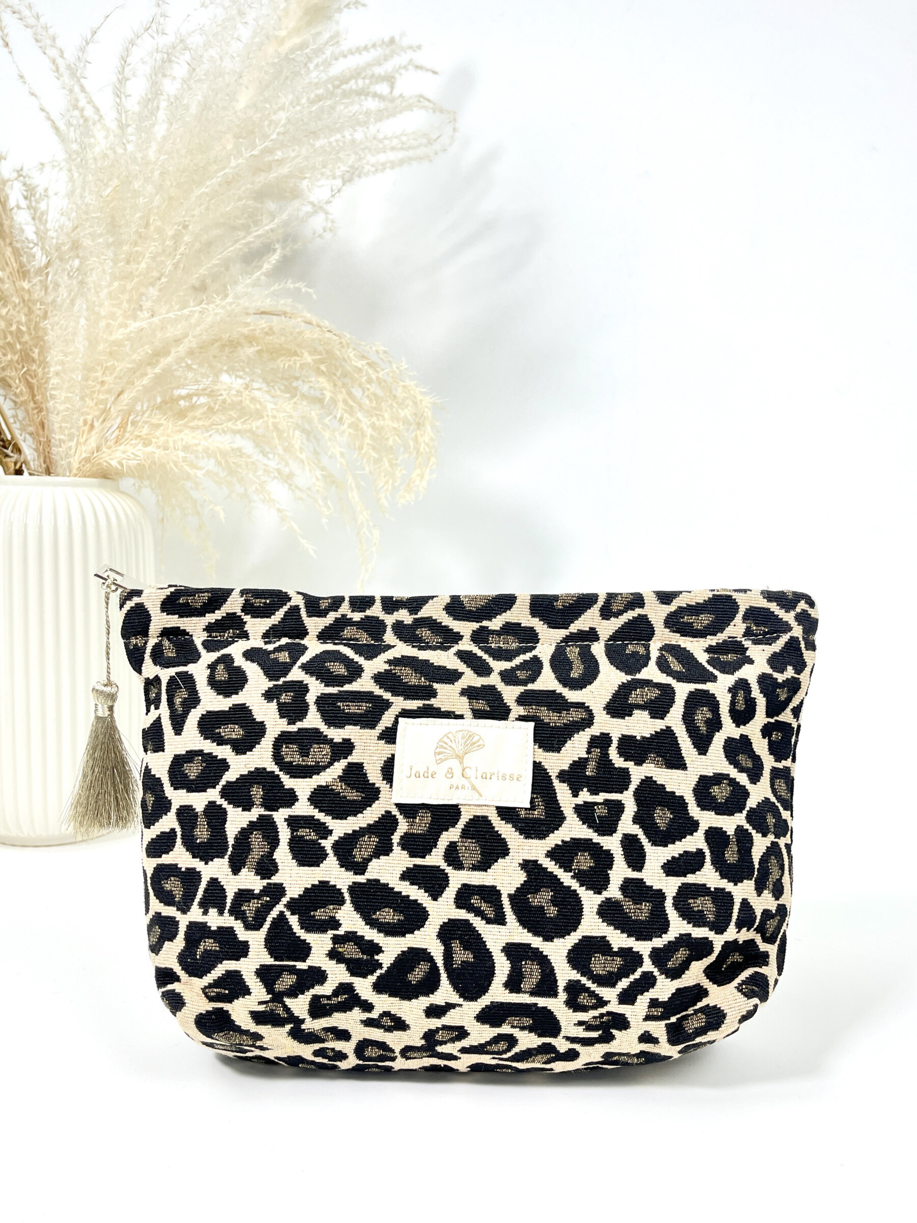 Wholesaler Jade&Clarisse - DOUBLE LEOPARD VELVET POUCHES