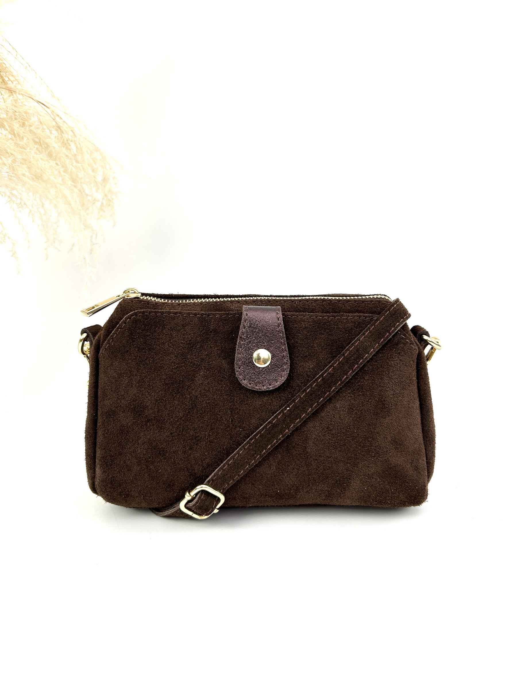 Wholesaler Jade&Clarisse - Italian leather shoulder bag triple compartments