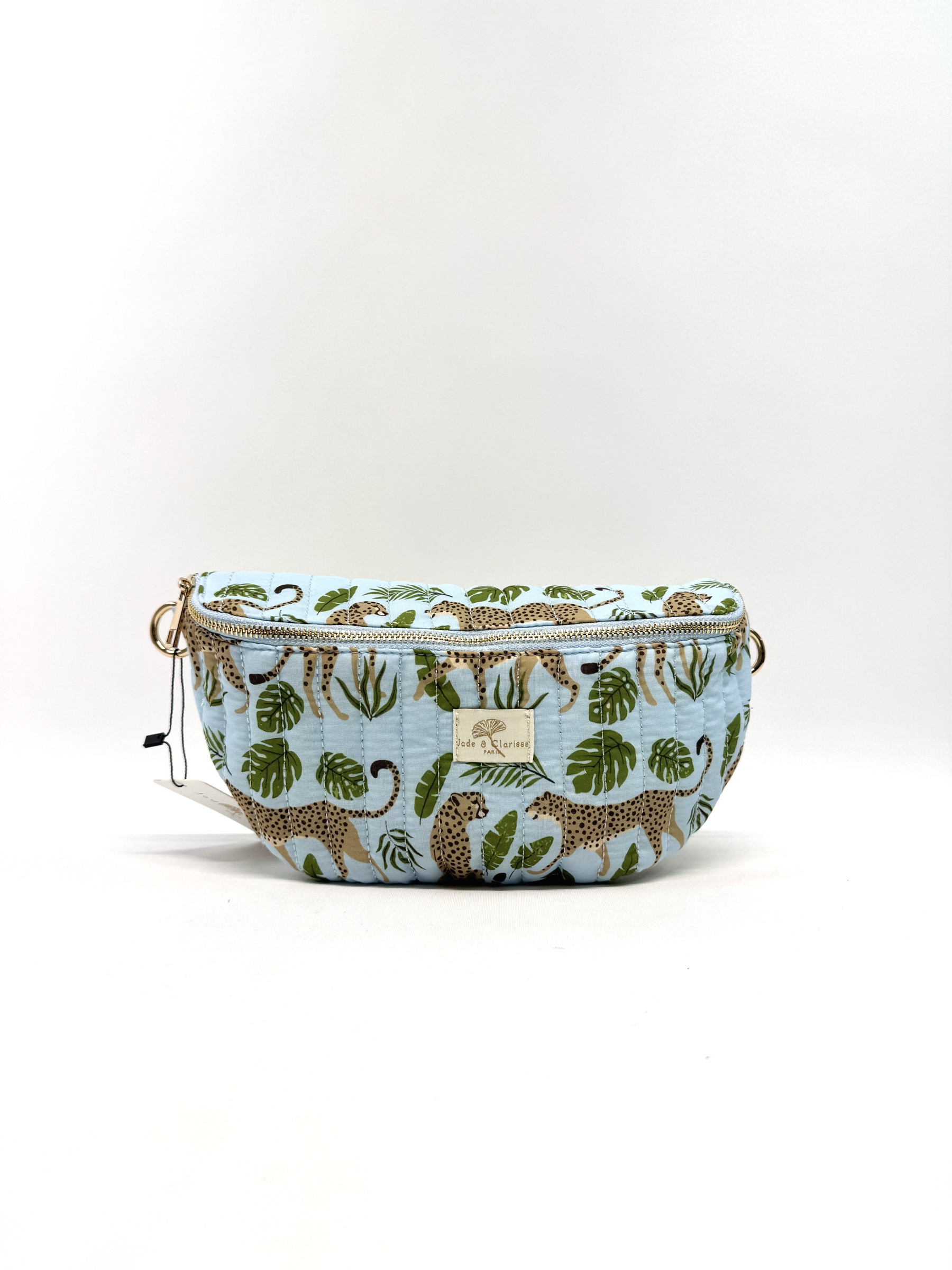 Grossiste Jade&Clarisse - SAC BANANE MATELASSÉ IMPRIMÉ FÉLIN & TROPICAL