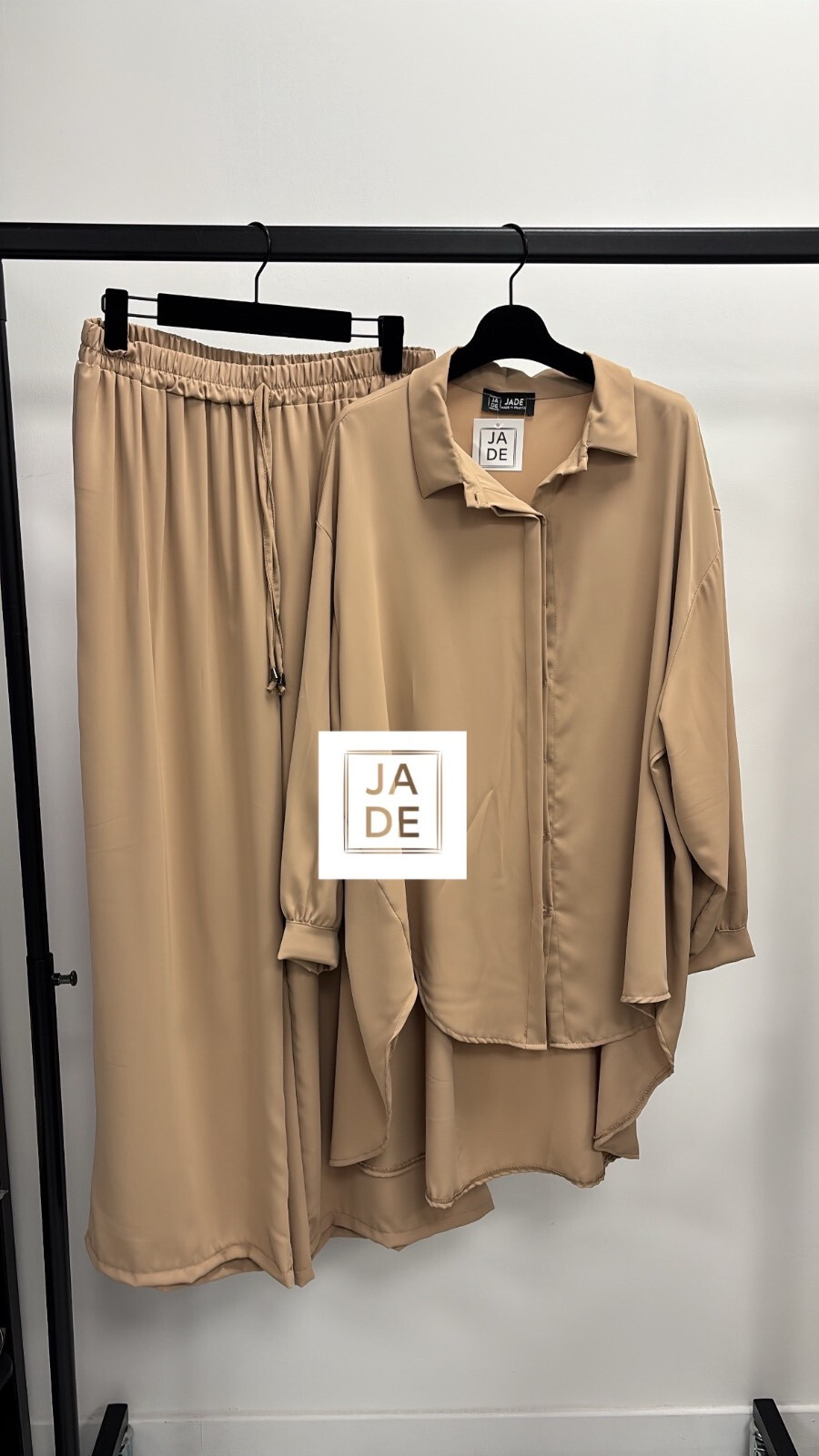 Wholesaler JADE - Medina Jade silk shirt set