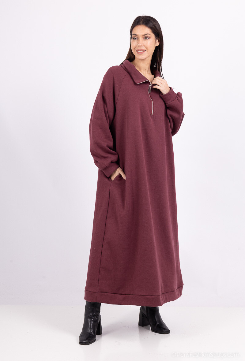 Wholesaler JADE - JADE ZIP SWEATSHIRT DRESS
