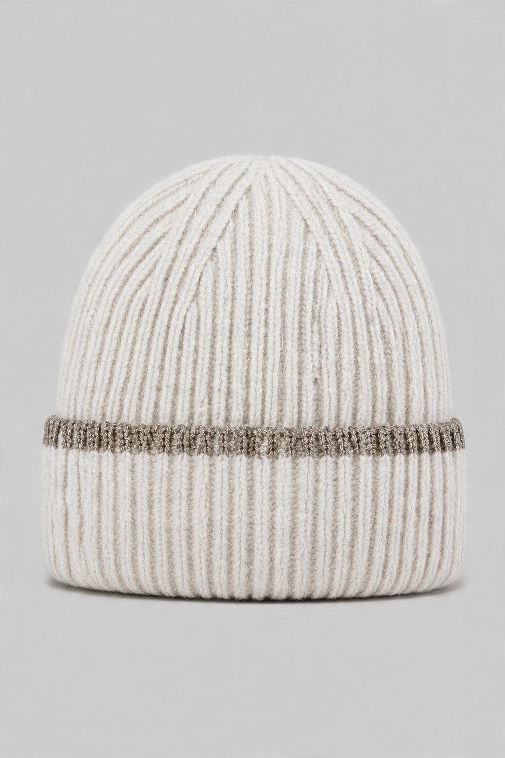 Großhändler JAMILLA - Gerippte Strickmütze mit Umschlag und Kontrastdetail