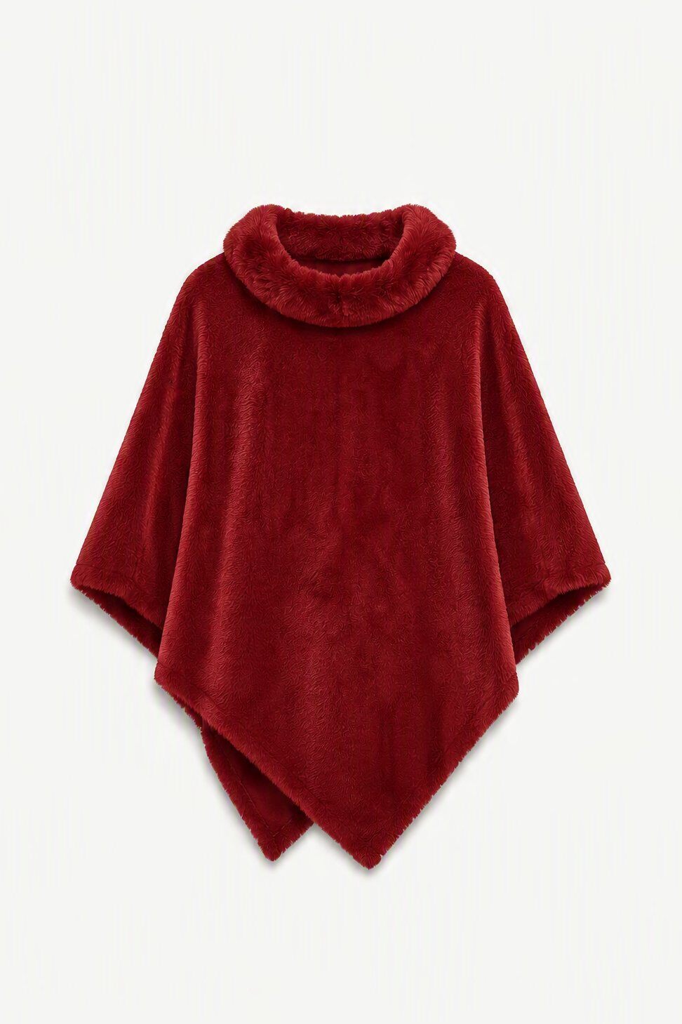 Grossiste JAMILLA - Poncho Douillet en Fausse Fourrure