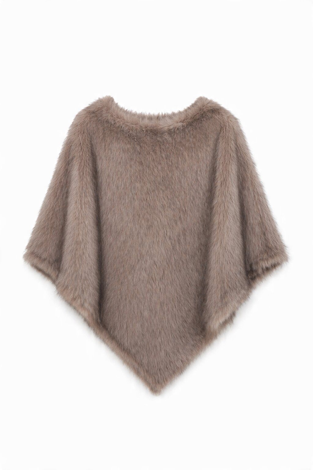 Grossiste JAMILLA - Poncho Cape entièrement en fausse fourrure
