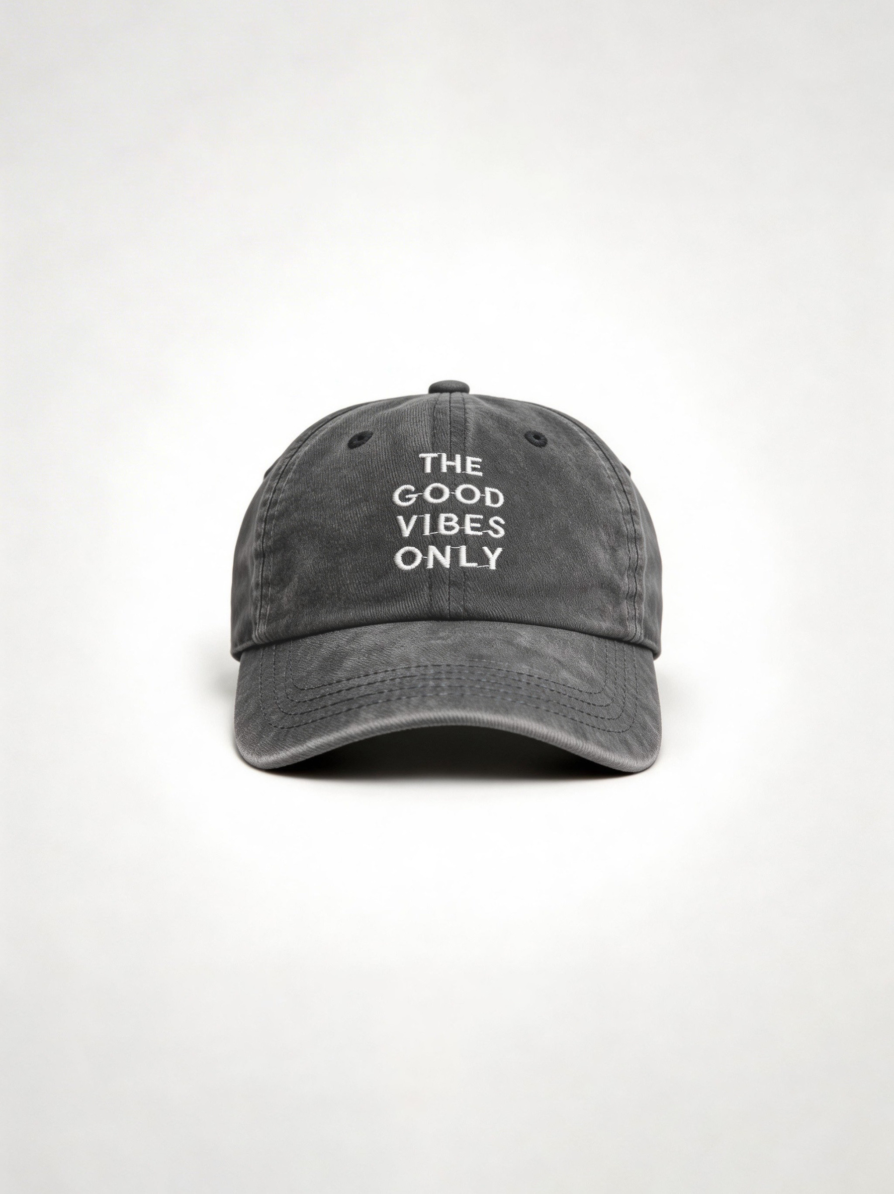Wholesaler Jamilla - Cotton baseball cap with 'the good vibes only' embroidery