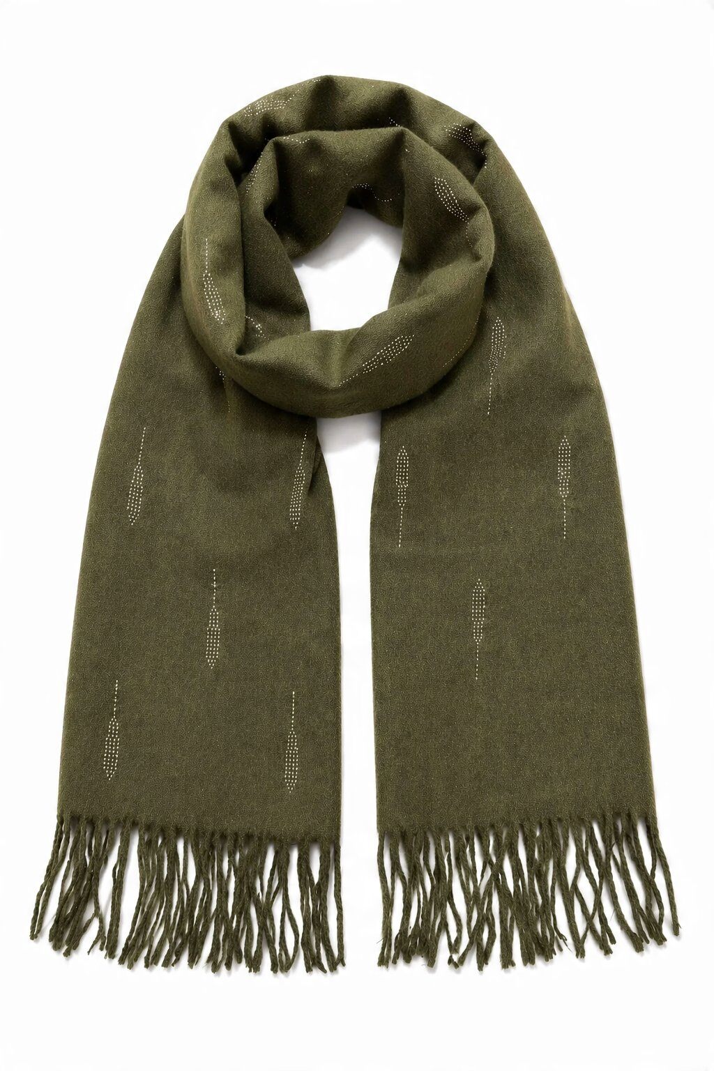 Wholesaler JAMILLA - Elegant Solid Color Stole in Soft Fabric with Crystal Embellishments and Twisted Fringes