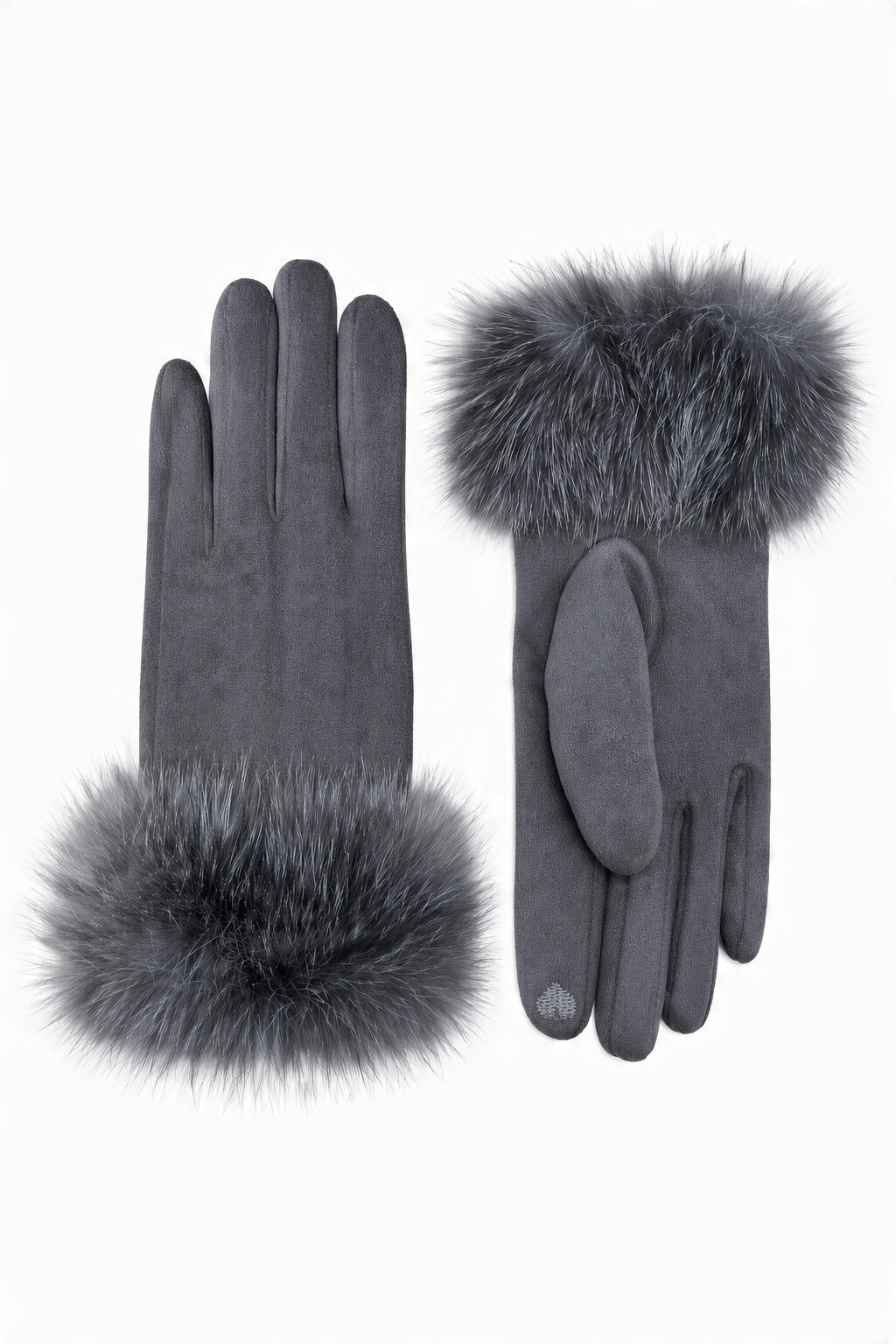 Großhändler JAMILLA - Wildlederimitat-Handschuhe mit weichem langhaarigem Kunstfellumschlag