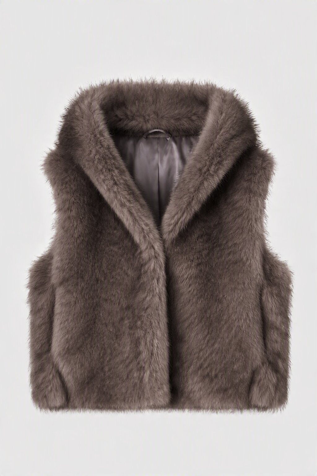 Grossiste JAMILLA - Gilet d'Hiver en Fausse Fourrure avec Capuche