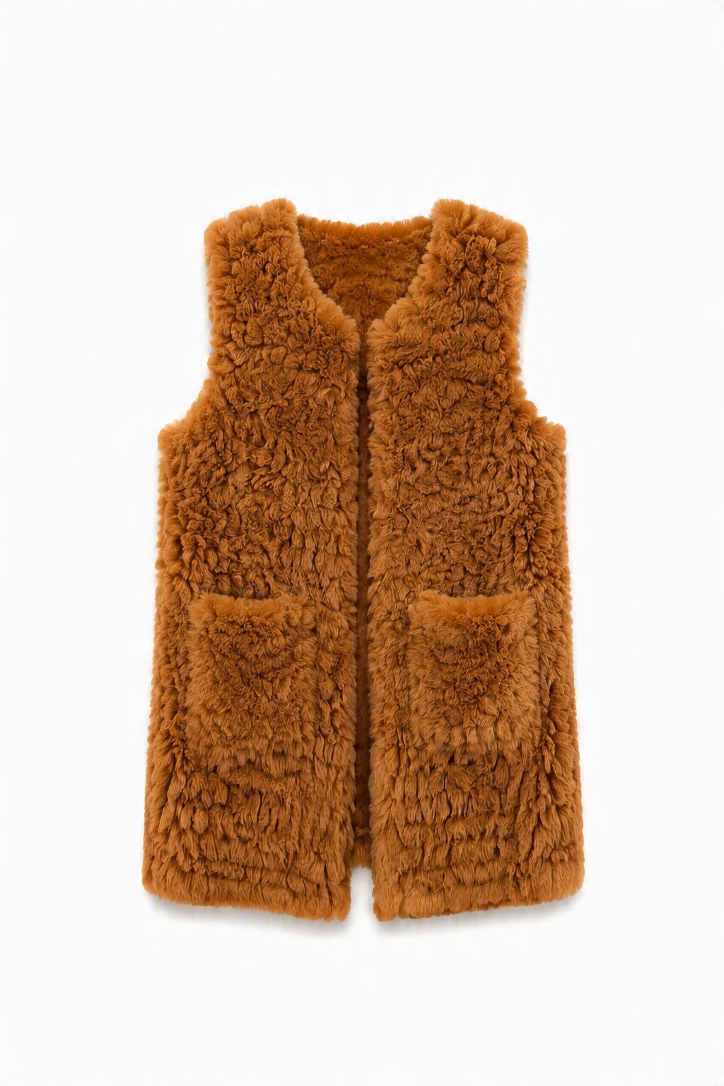 Grossiste JAMILLA - Gilet d'Hiver en Fausse Fourrure avec Poches
