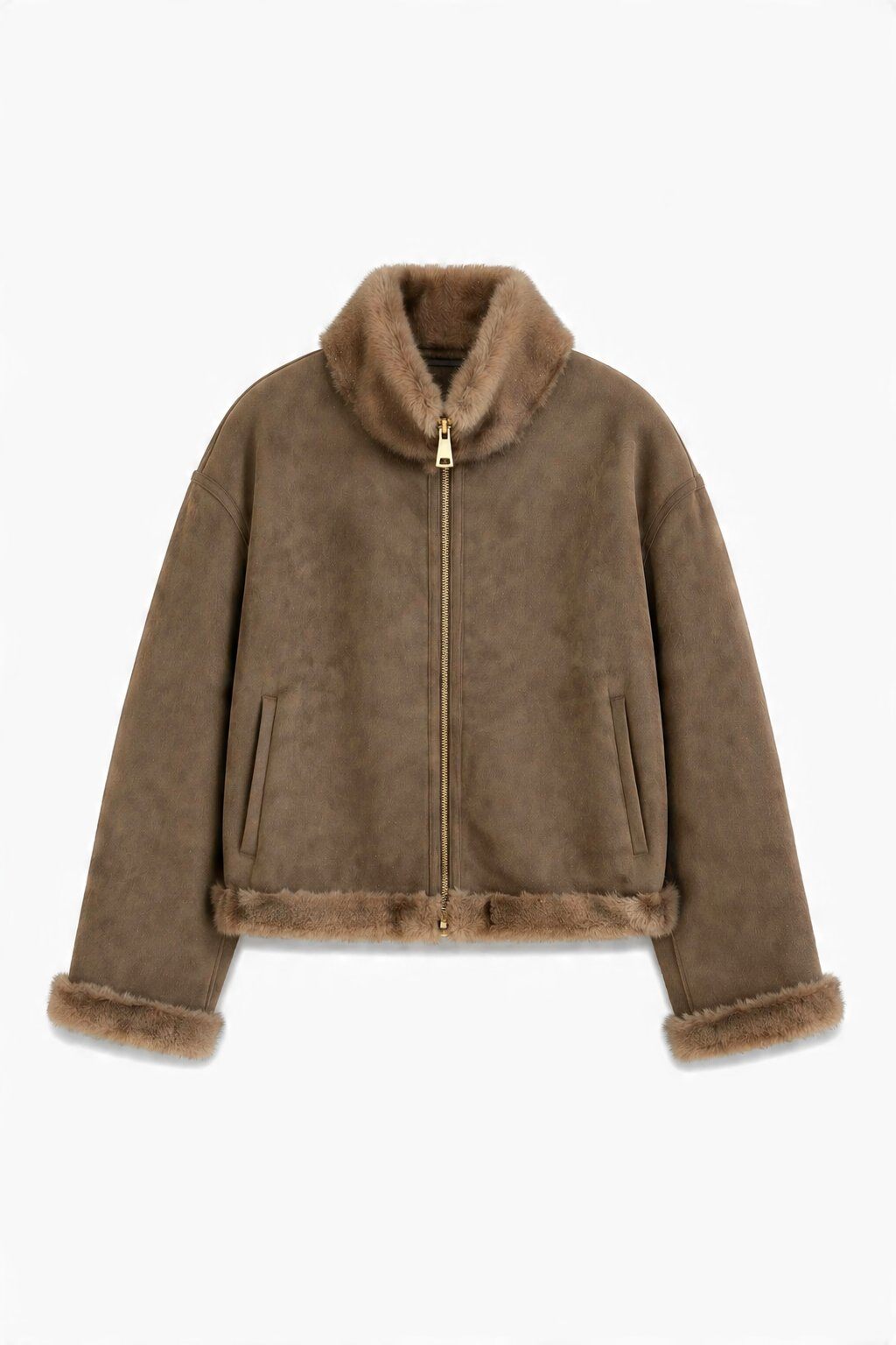 Grossiste JAMILLA - Veste Réversible en Daim et Fausse Fourrure