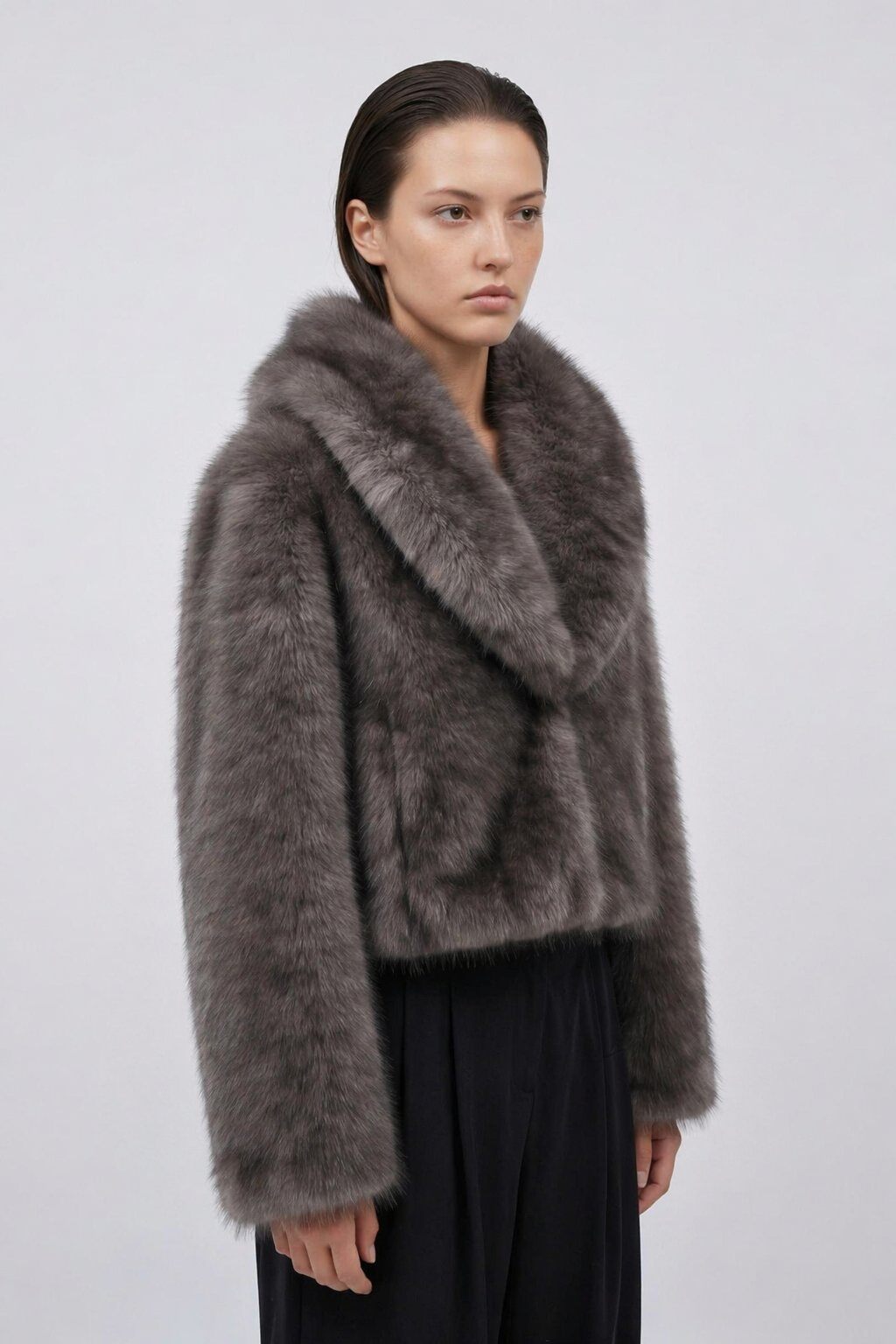 Wholesaler JAMILLA - Faux fur jacket with oversized shawl collar
