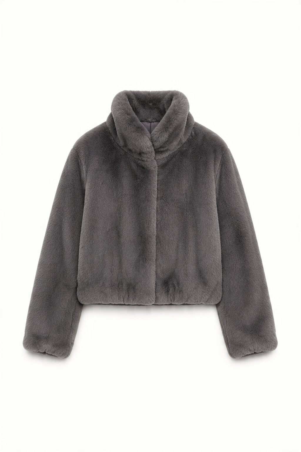 Grossiste JAMILLA - Manteau court en fausse fourrure sans capuche