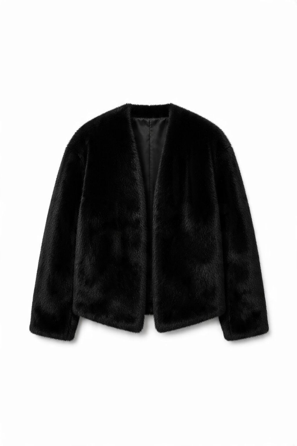 Grossiste JAMILLA - Veste en fausse fourrure sans col