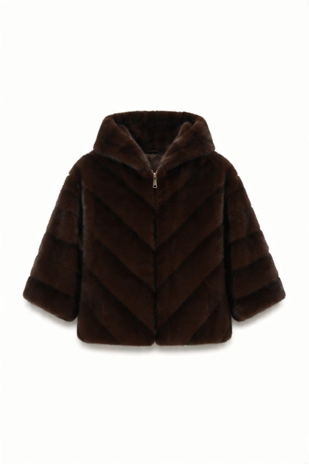 Grossiste JAMILLA - Veste en fausse fourrure à chevrons