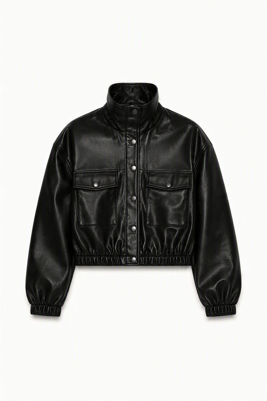 Grossiste JAMILLA - Blouson Court Effet Cuir avec Élastique