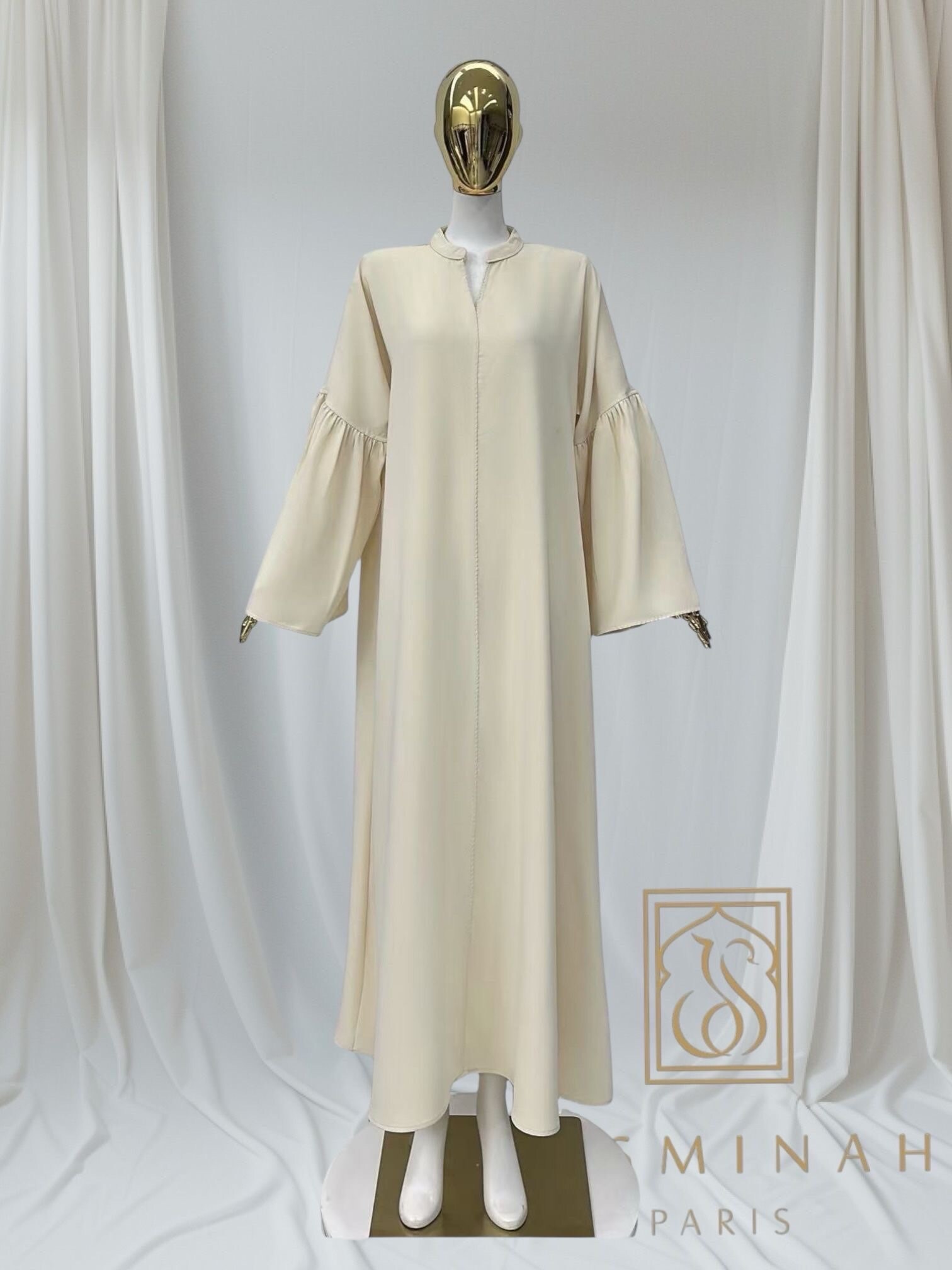 Wholesaler Jasminah Paris - Abaya Crepe couture details