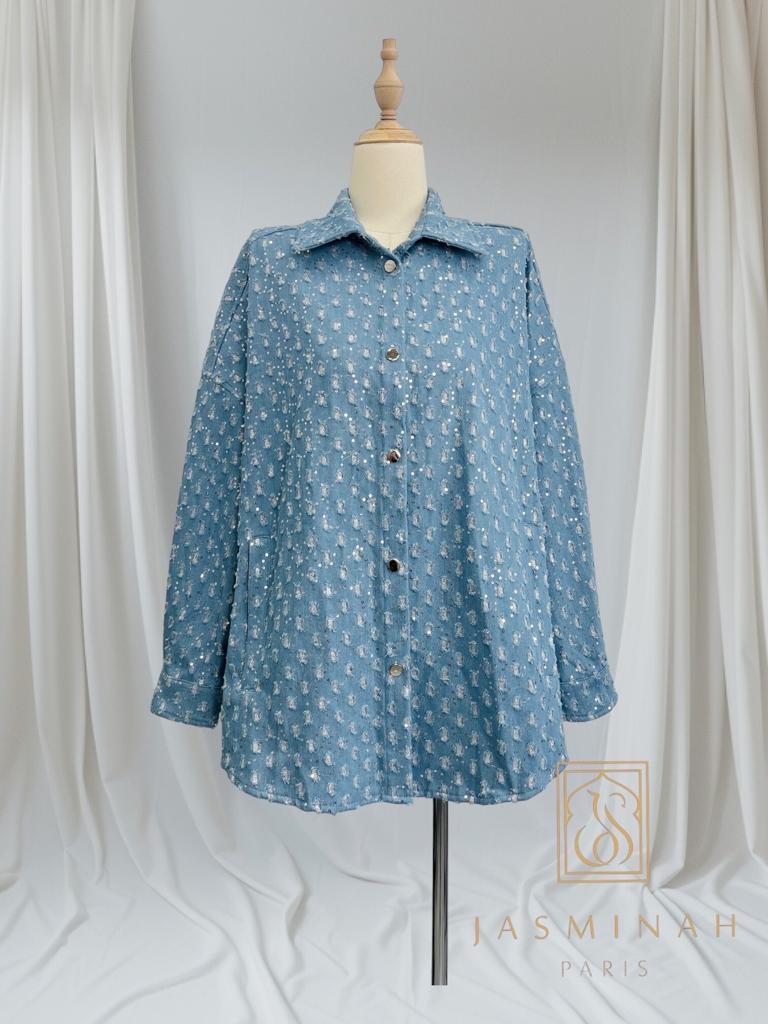 Wholesaler Jasminah Paris - Angèle denim overshirt