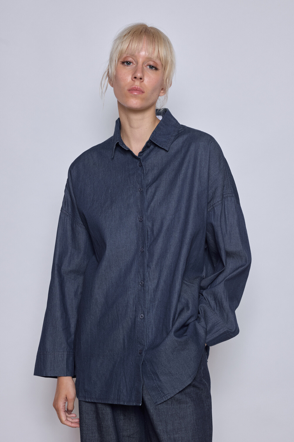 Wholesaler JCL Paris - Lightweight denim loose-fitting shirt