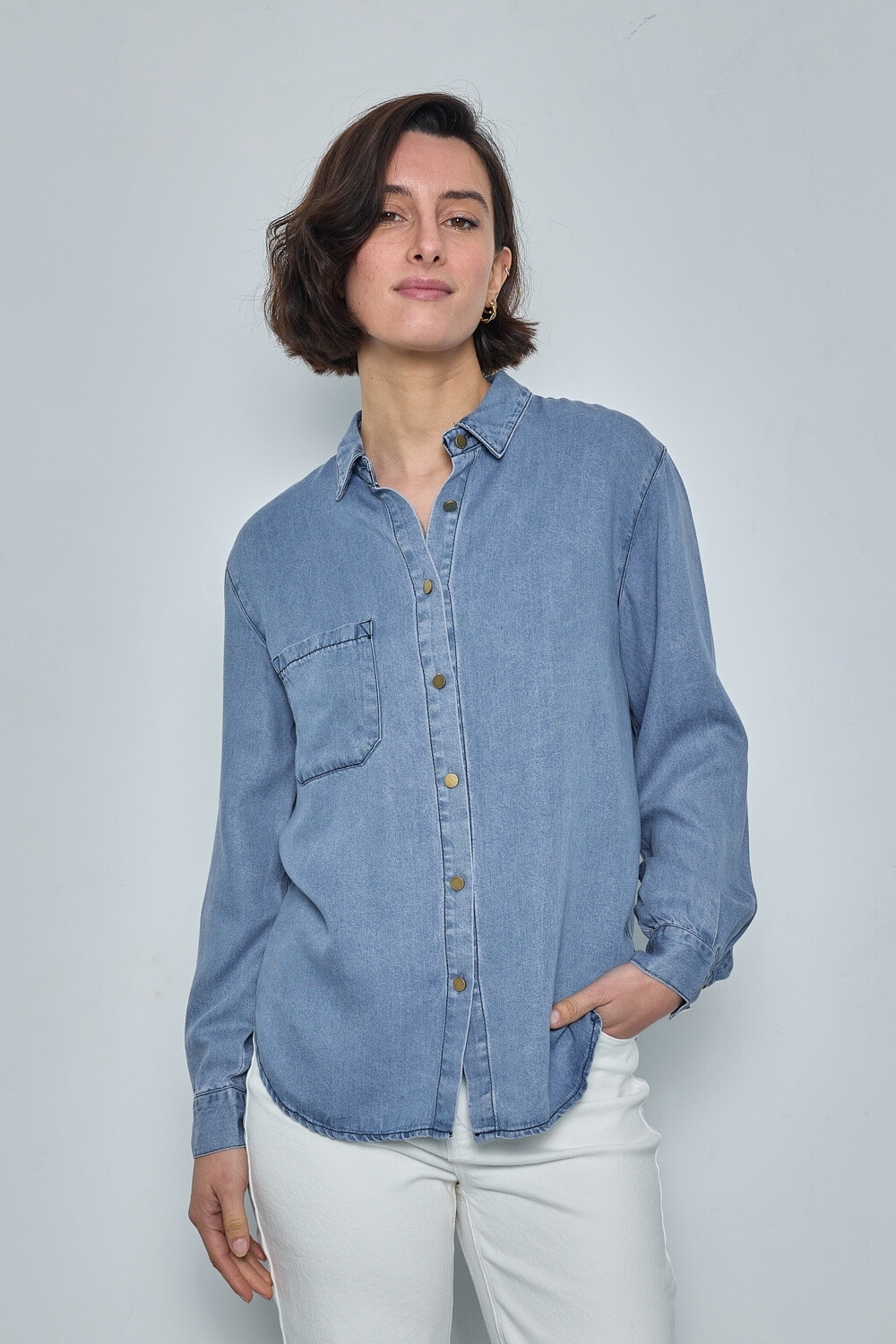 Wholesaler JCL Paris - Chest pocket denim shirt