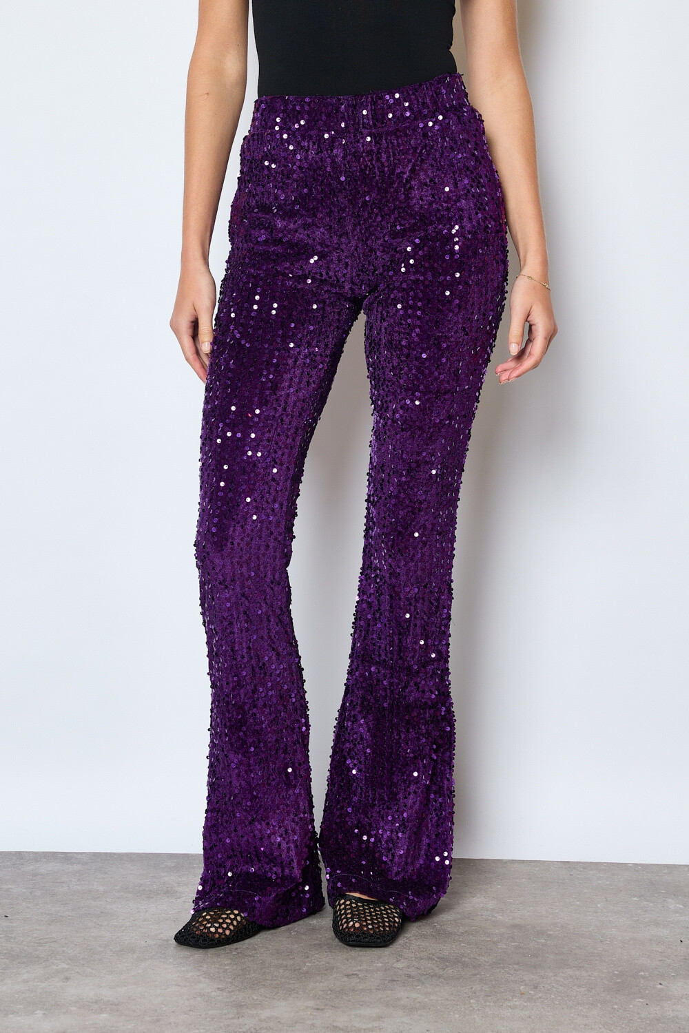 Grossiste JCL Paris - Pantalon évasé à sequins