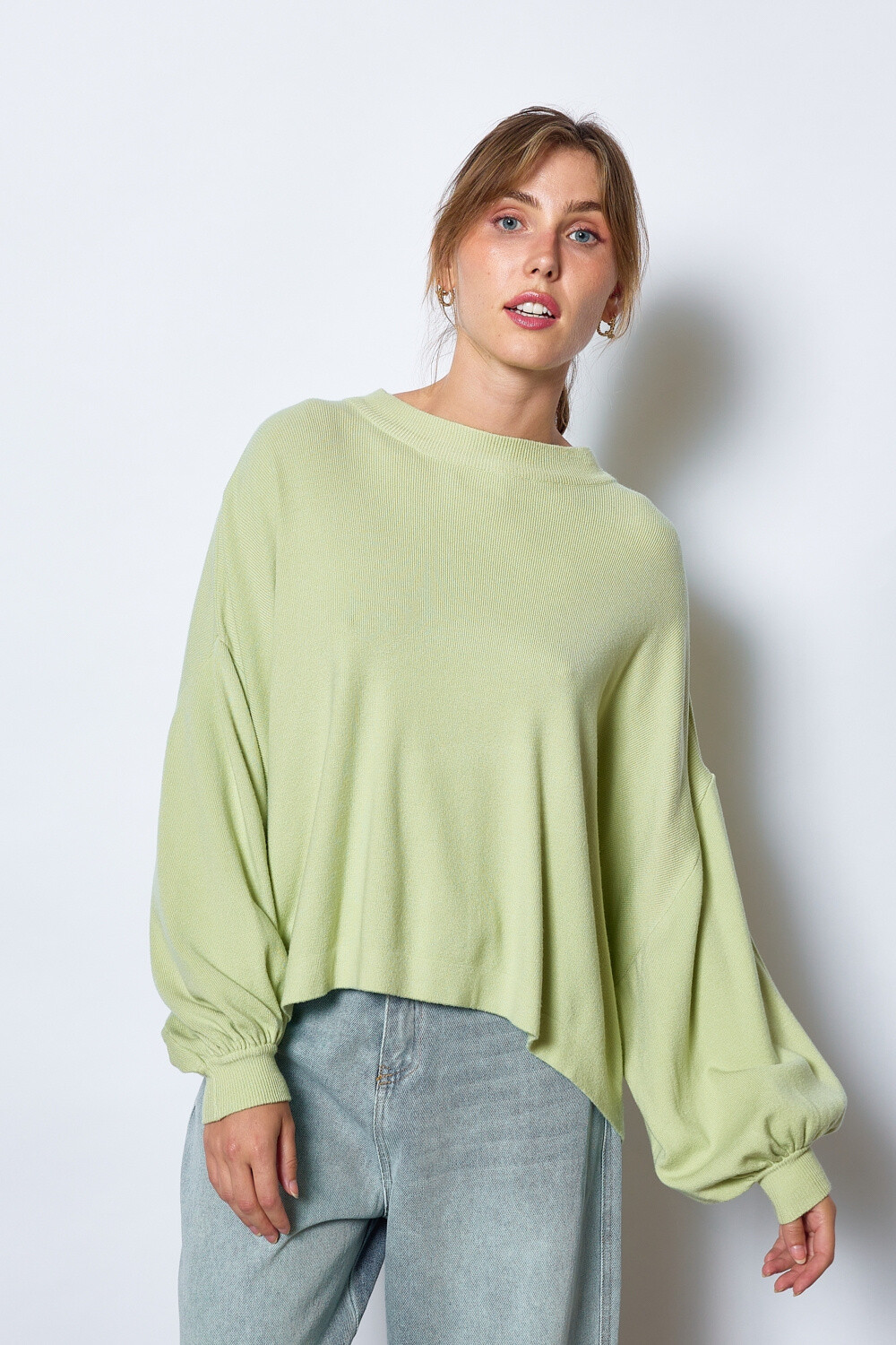 Grossiste JCL Paris - Pull ample à col montant