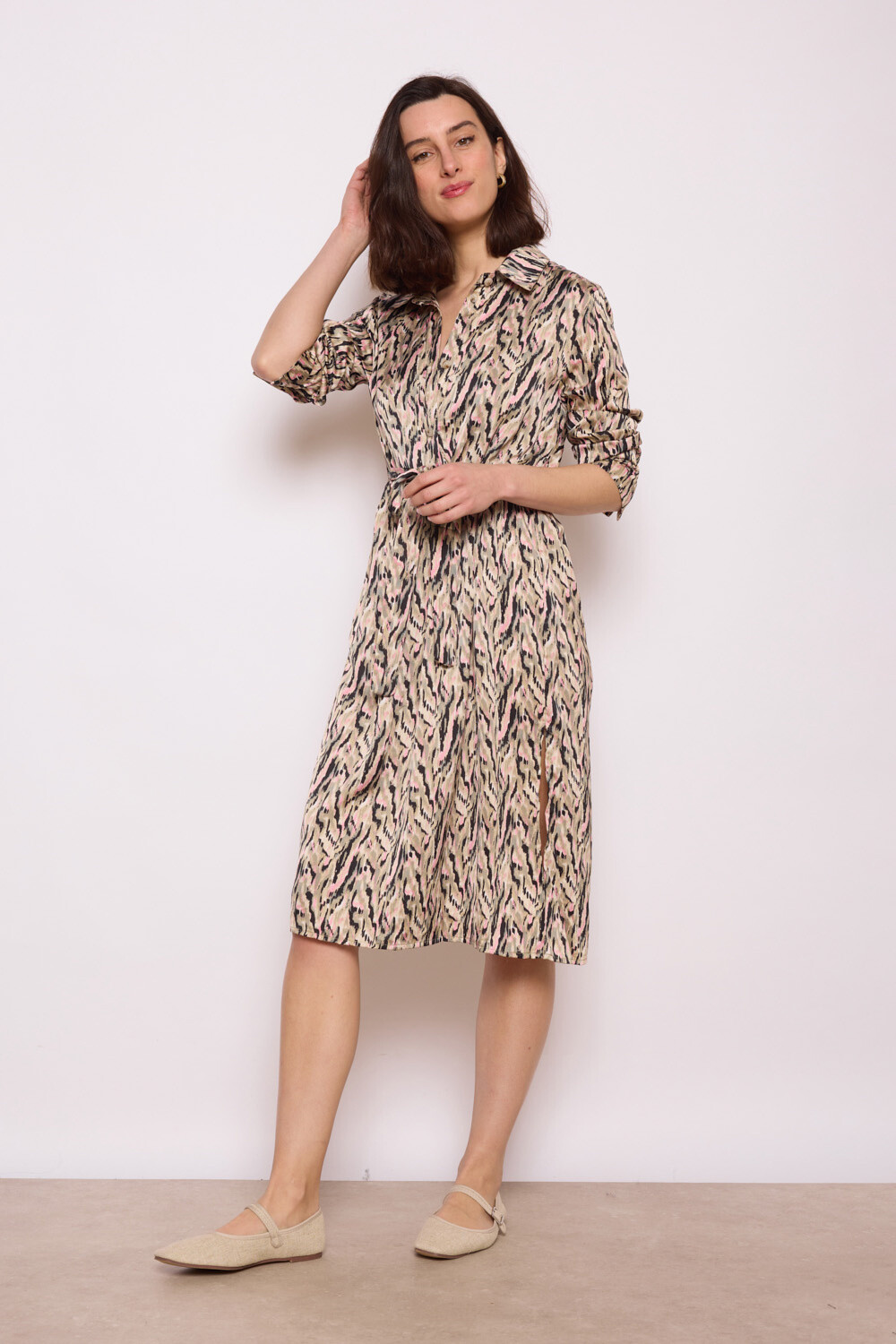 Grossiste JCL Paris - Robe chemise à imprimé
