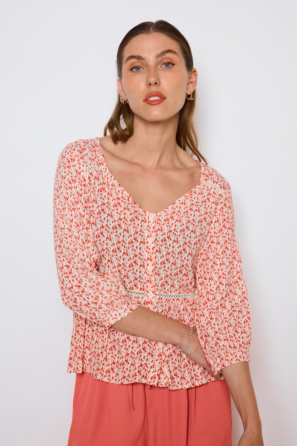 Grossiste JCL Paris - Blouse à manches trois quarts