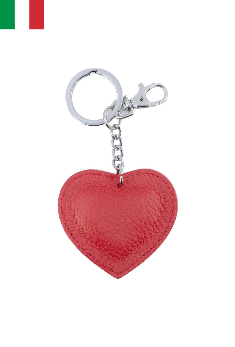 Wholesaler JCL - Heart-shaped cowhide leather key ring Made in Italy