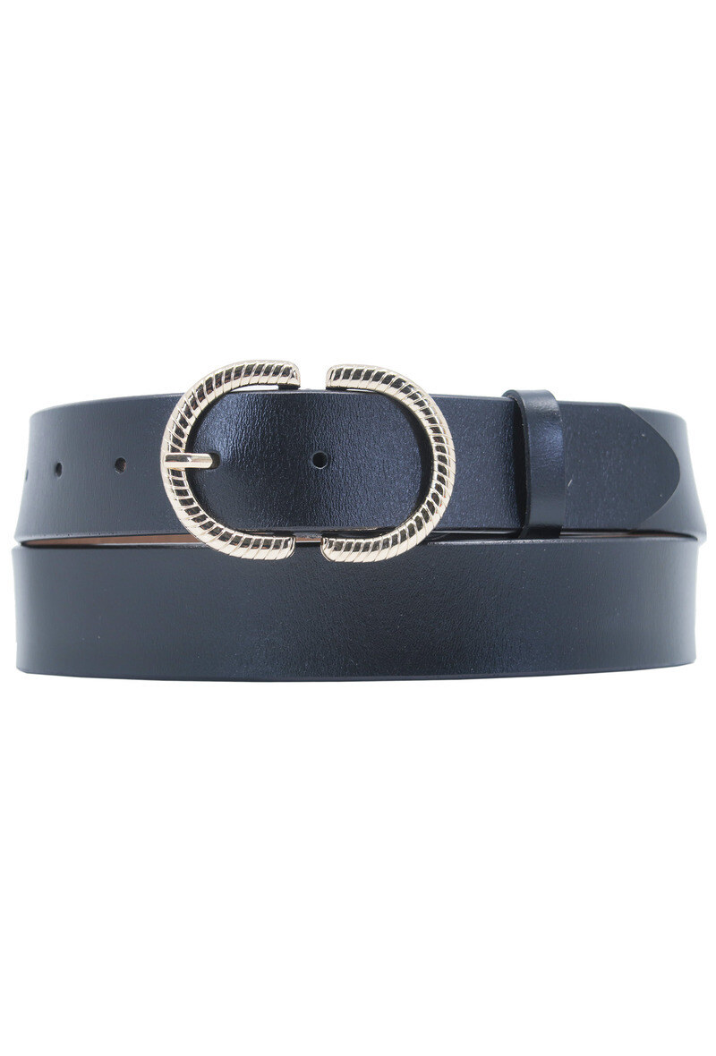 Wholesaler JCL - Women genuine cowhide leather belt gold buckle 35 mm